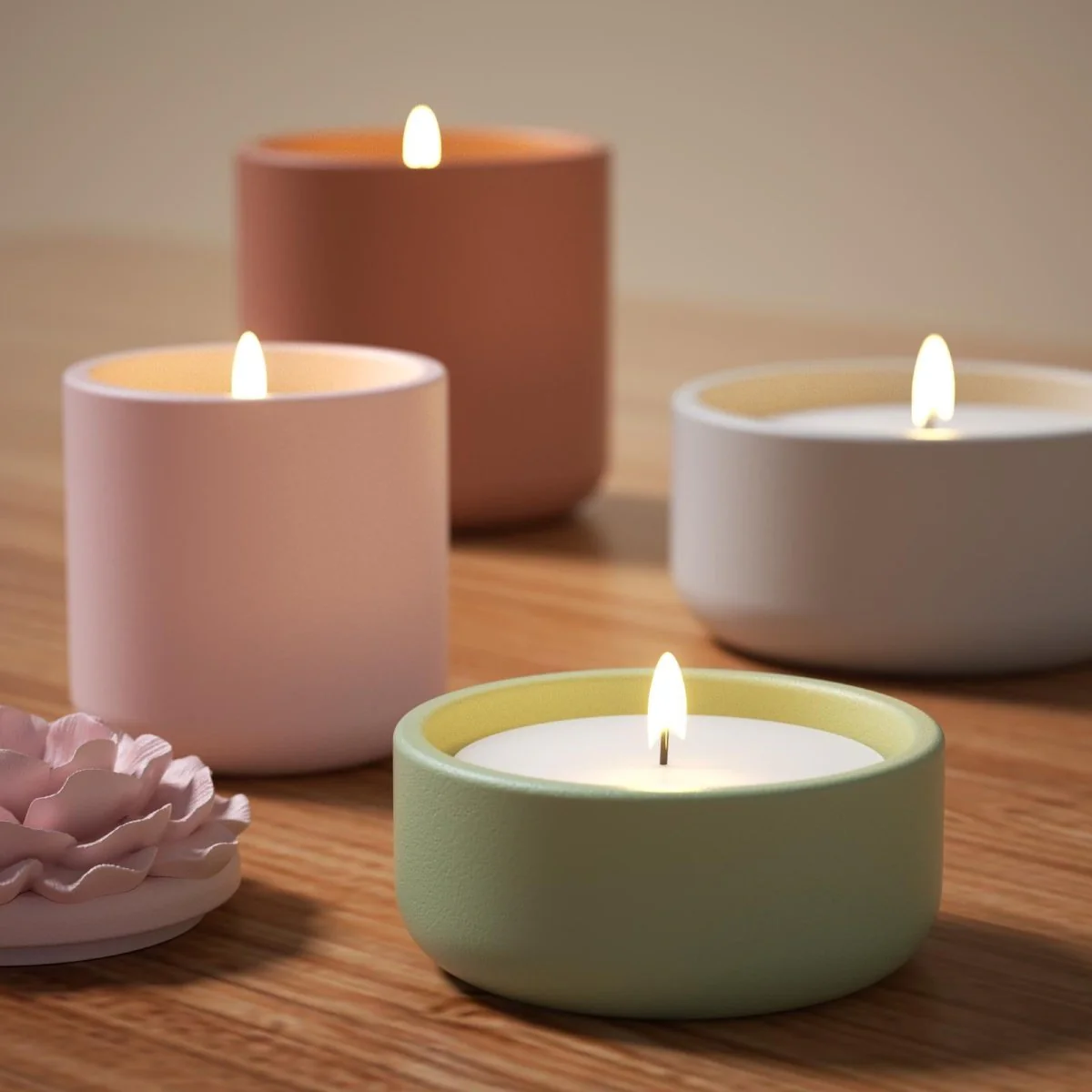 Whispers of Camellia Candle Jar Silicone Mold & Candle Refill Silicone Mold Collection - Image 5