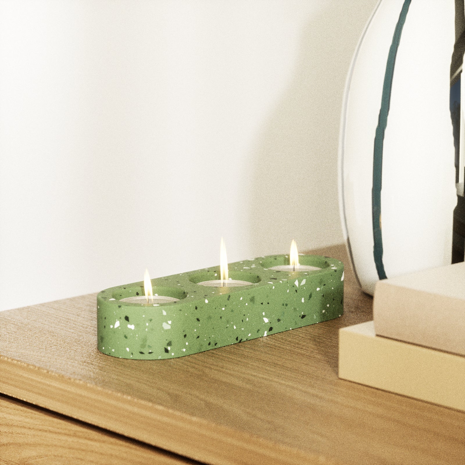 3-Holes Tealight Candle Holder Silicone Mold - Image 6