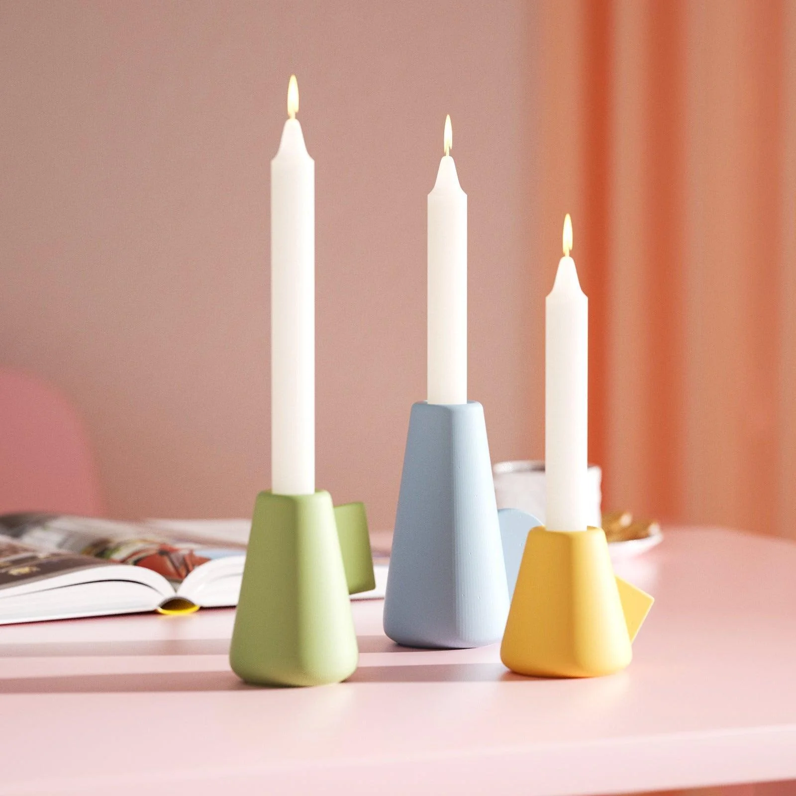 Geometric Taper Candle Holder Silicone Mould - Image 4