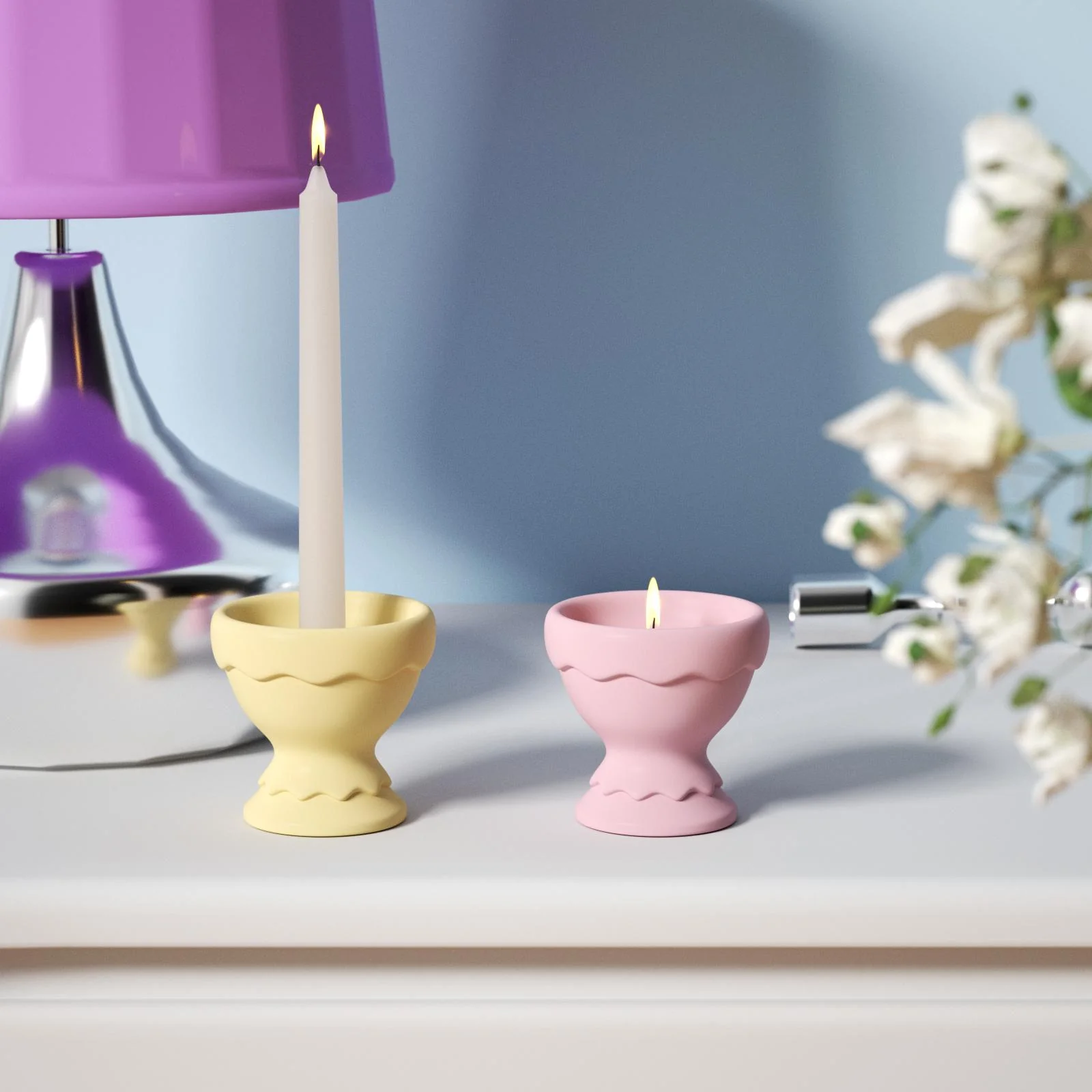Eggshell Cup Shape Candle Holder Silicone Mold - Image 7