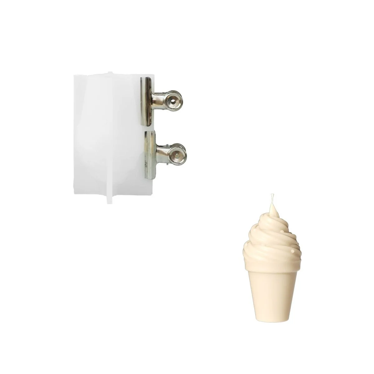 Sweet Swirl Ice Cream Candle Jar & Candle Refill Silicone Mold - Image 10