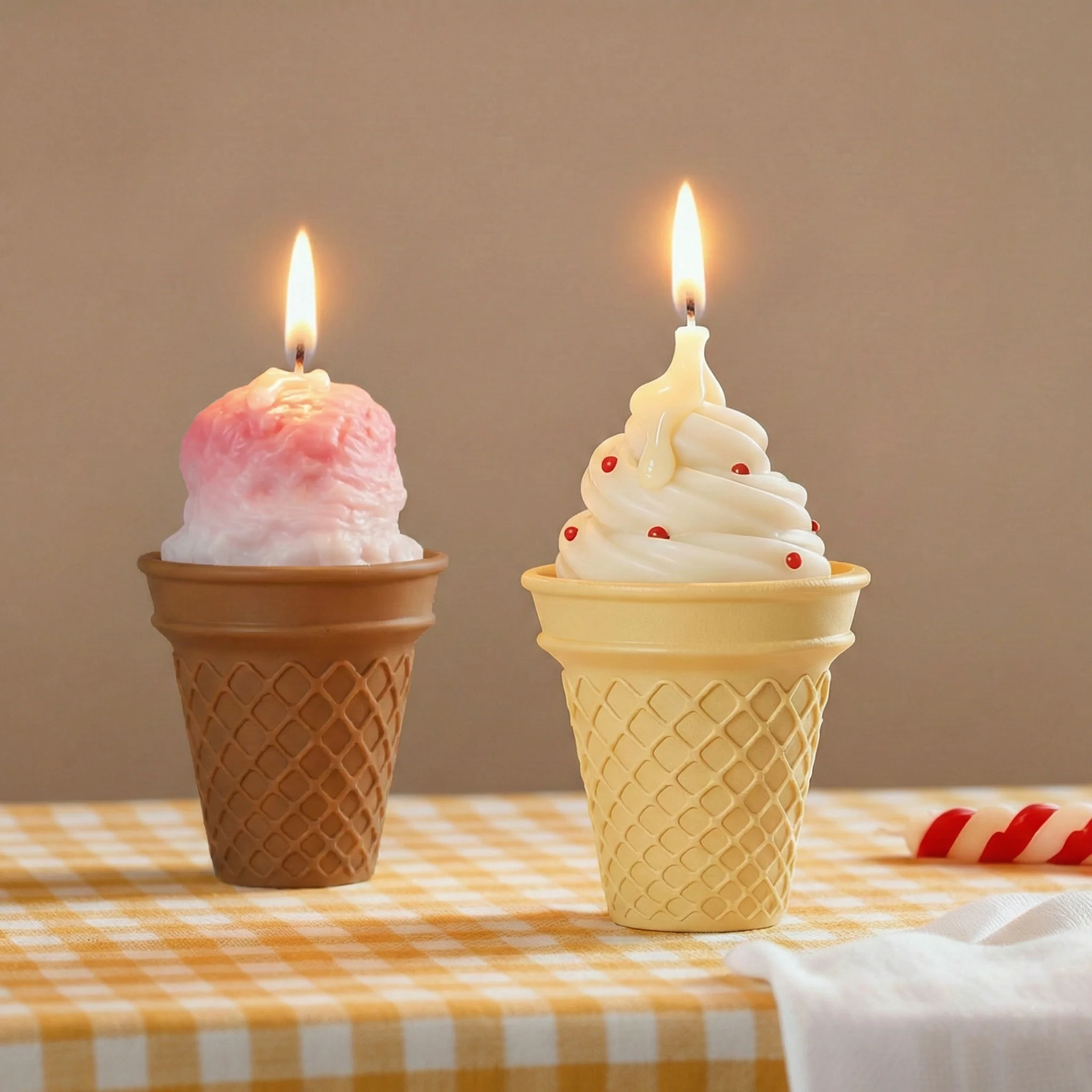 Sweet Swirl Ice Cream Candle Jar & Candle Refill Silicone Mold - Image 7