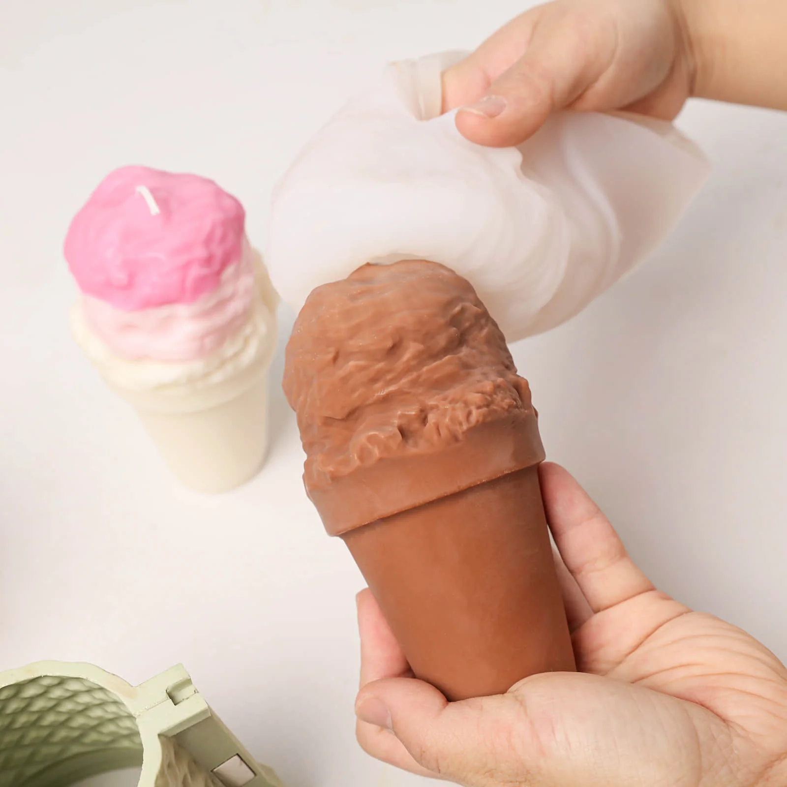 Creamy Scoop Ice Cream Candle Jar & Candle Refill Silicone Mold - Image 5