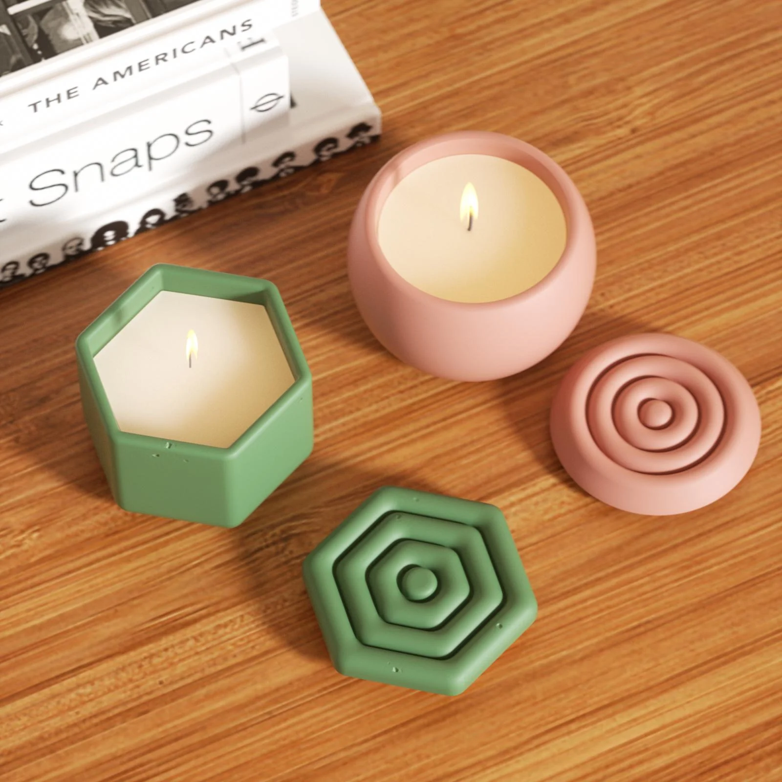 Serenity Ripple Candle Jar Silicone Mold with 7oz Candle Refill Mold - Image 7