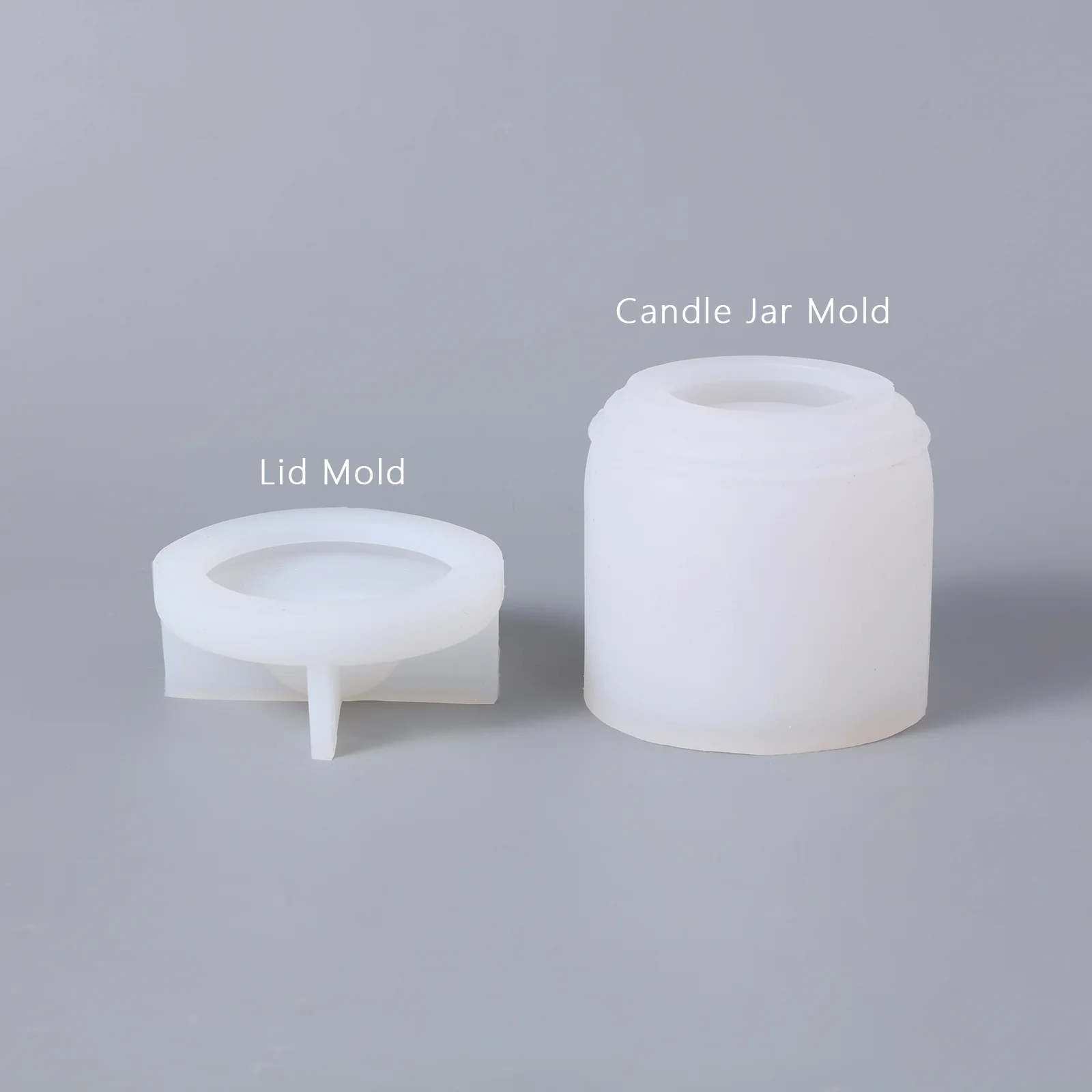 Simple Style Large Candle Jar with Raised Lid Silicone Mold - Image 8