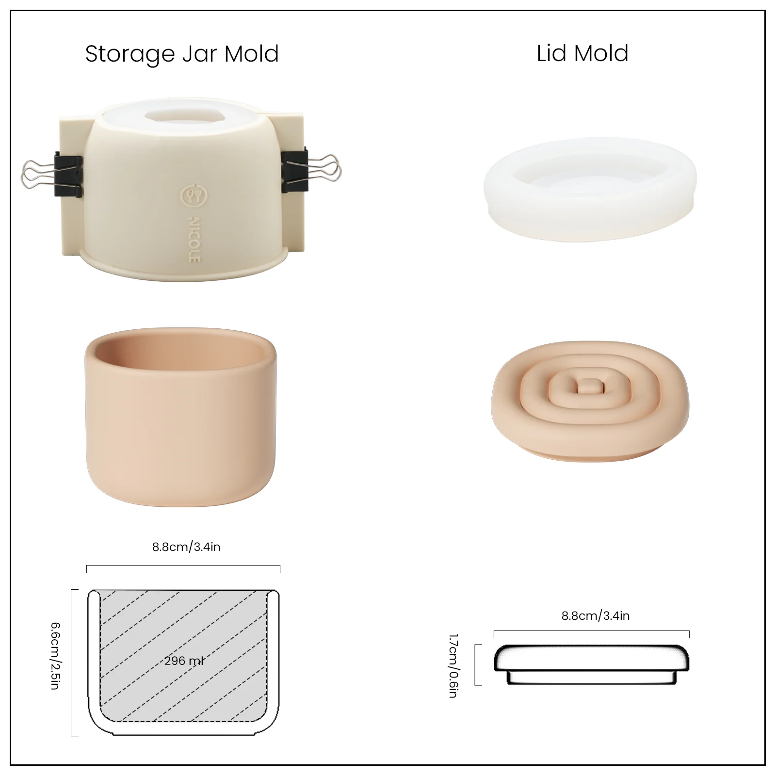 Wriggle Storage Box Candle Jar Silicone Mold - Image 11