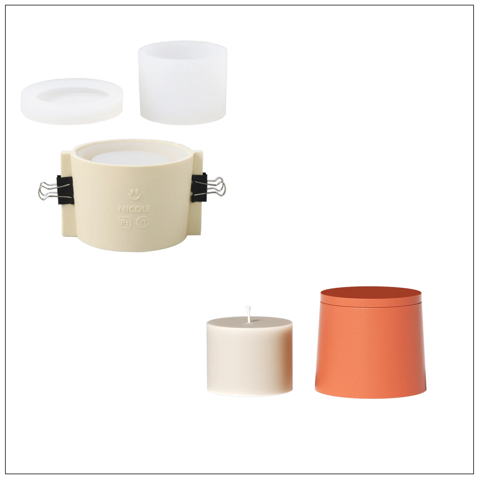 6.3oz Simple Style Candle Jar Silicone Mold & Candle Refill Mold - Image 11