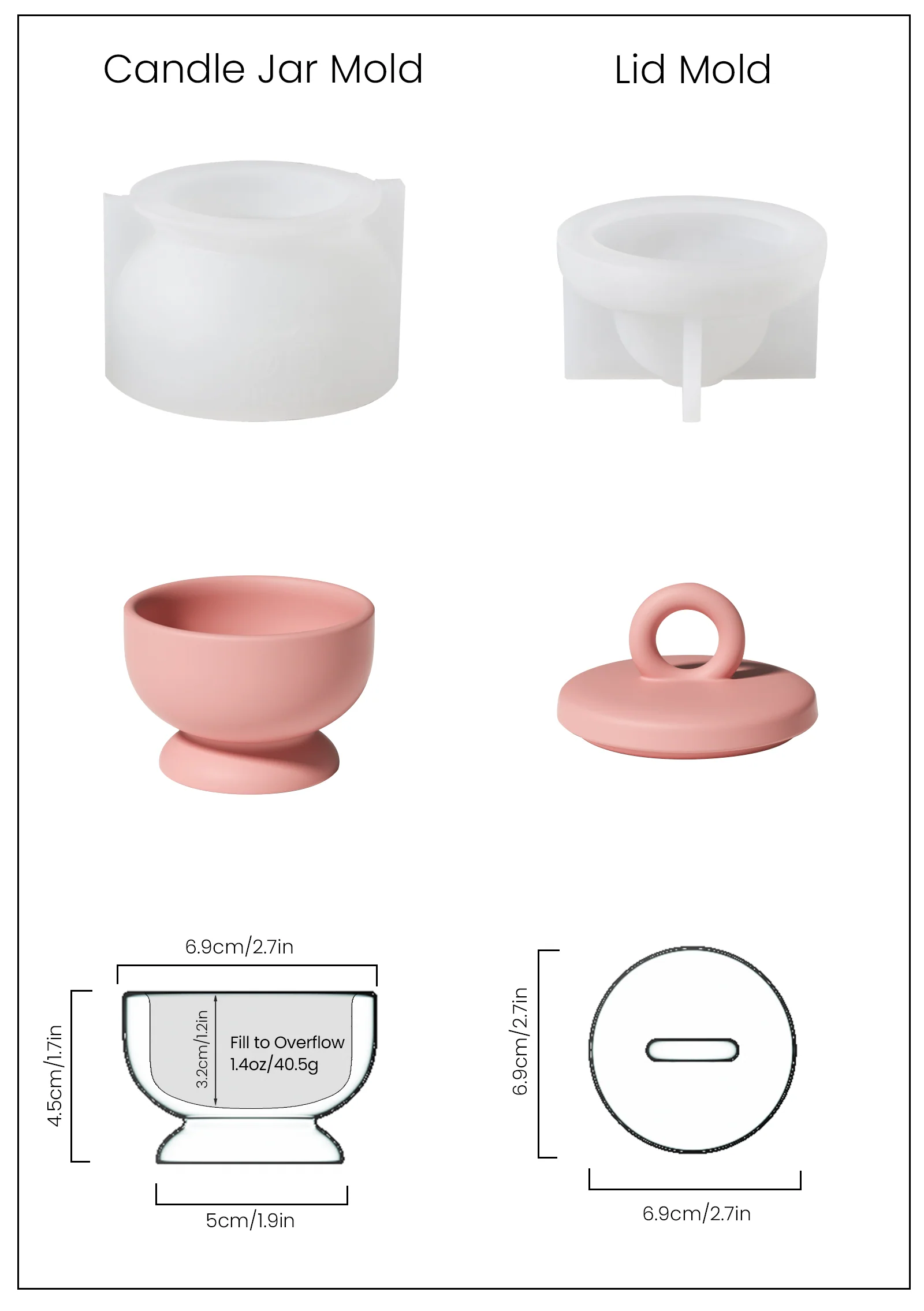 Chalice Candle Jar with Ring Handle Lid Silicone Mold - Image 11