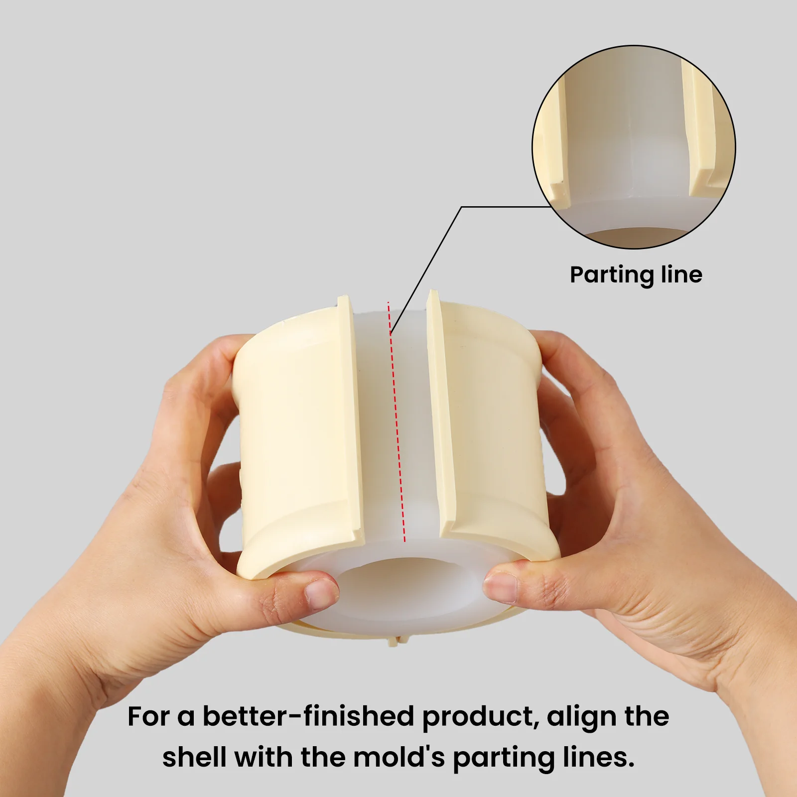 Cylinder Short Candle Jar with Ring Handle Lid Silicone Mold - Image 8