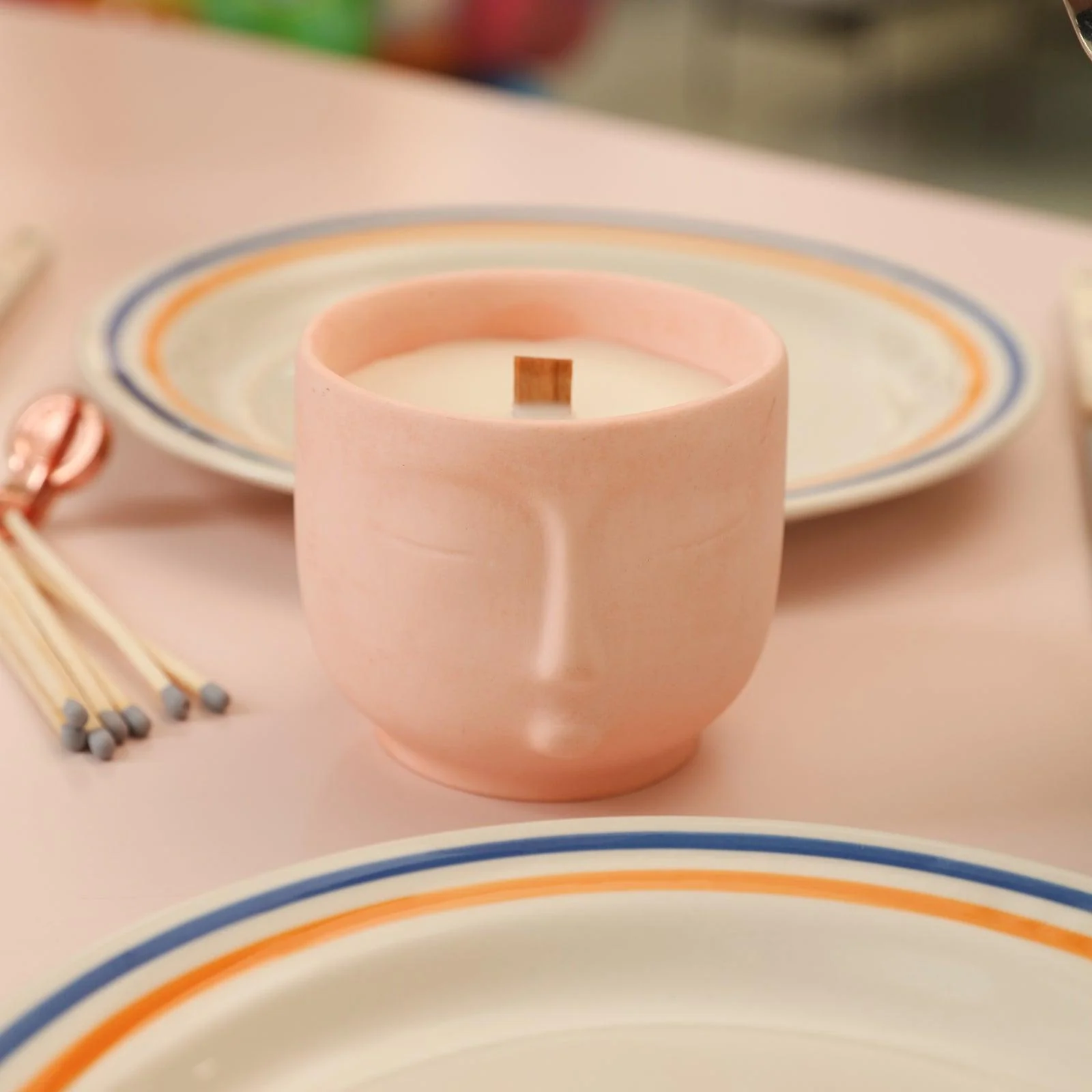 Hazy Human Face Candle Jar Silicone Mold - Image 5