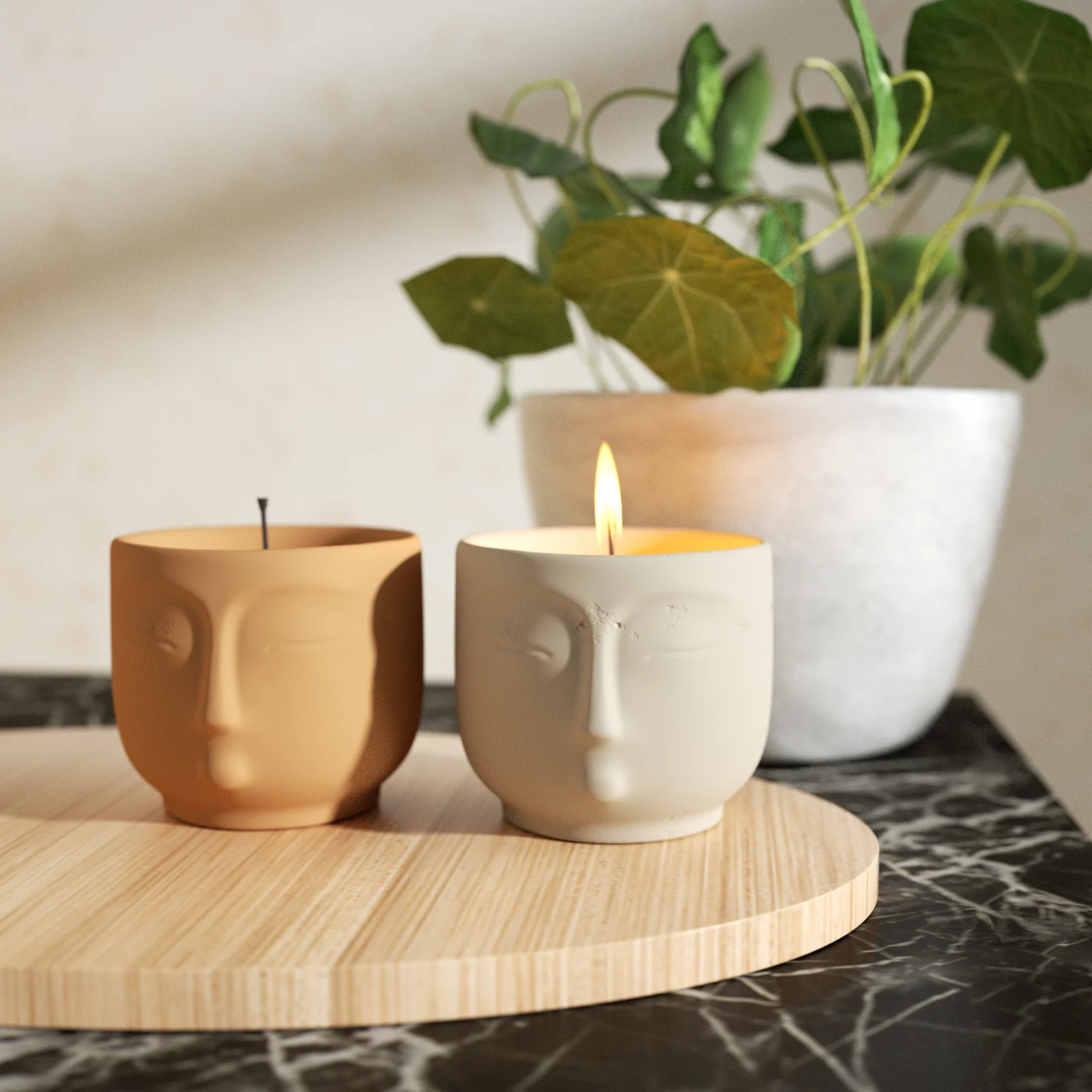 Hazy Human Face Candle Jar Silicone Mold - Image 7
