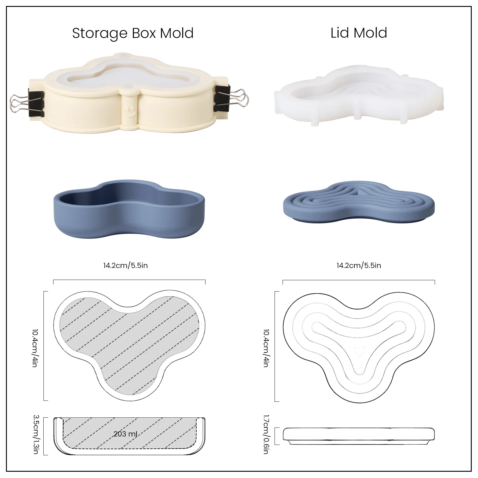 Wriggle Storage Box Silicone Mold - Image 8