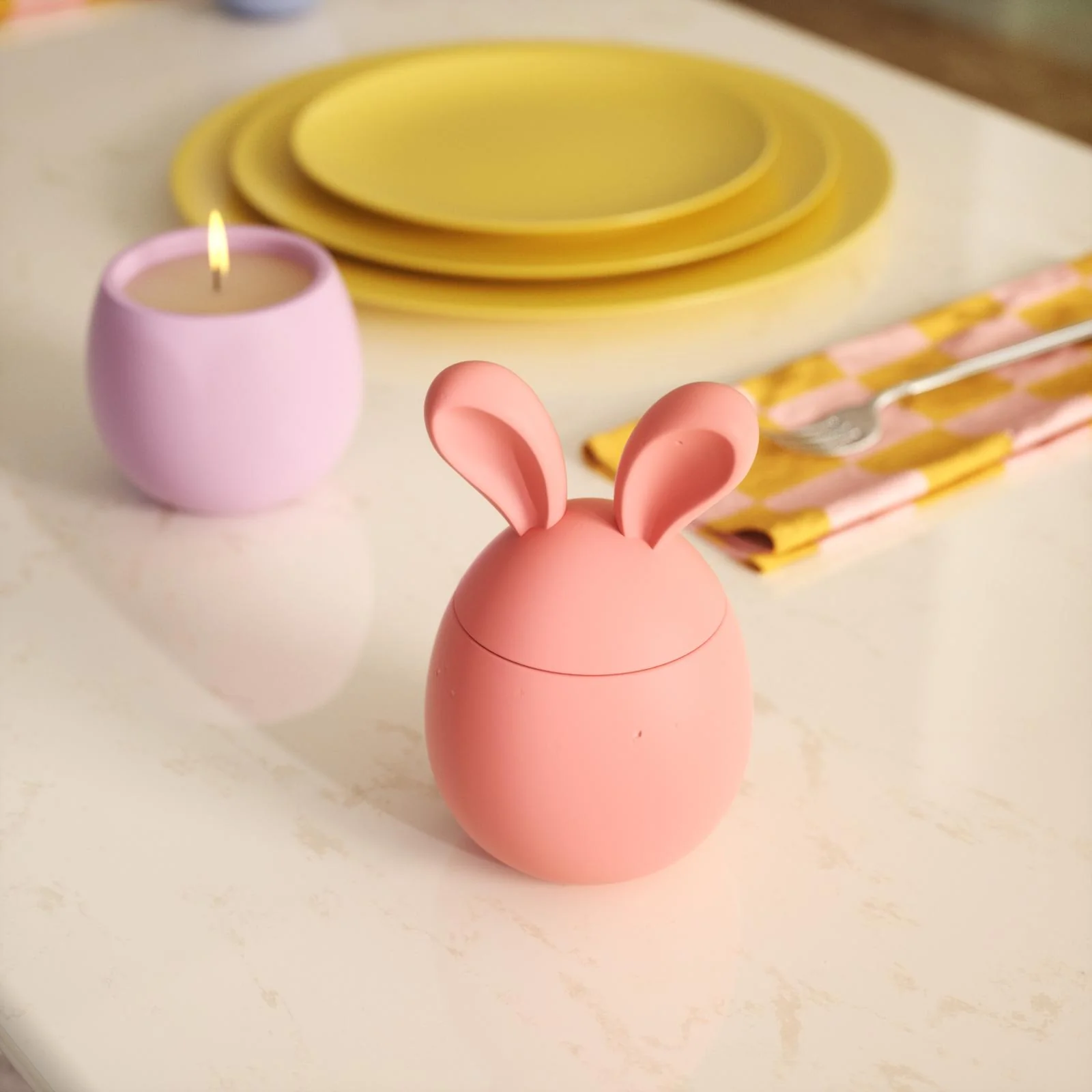Hoppy Bunny - 3.5oz &8oz Eared Easter Egg Candle Jar Silicone Mold - Ⅰ - Image 5