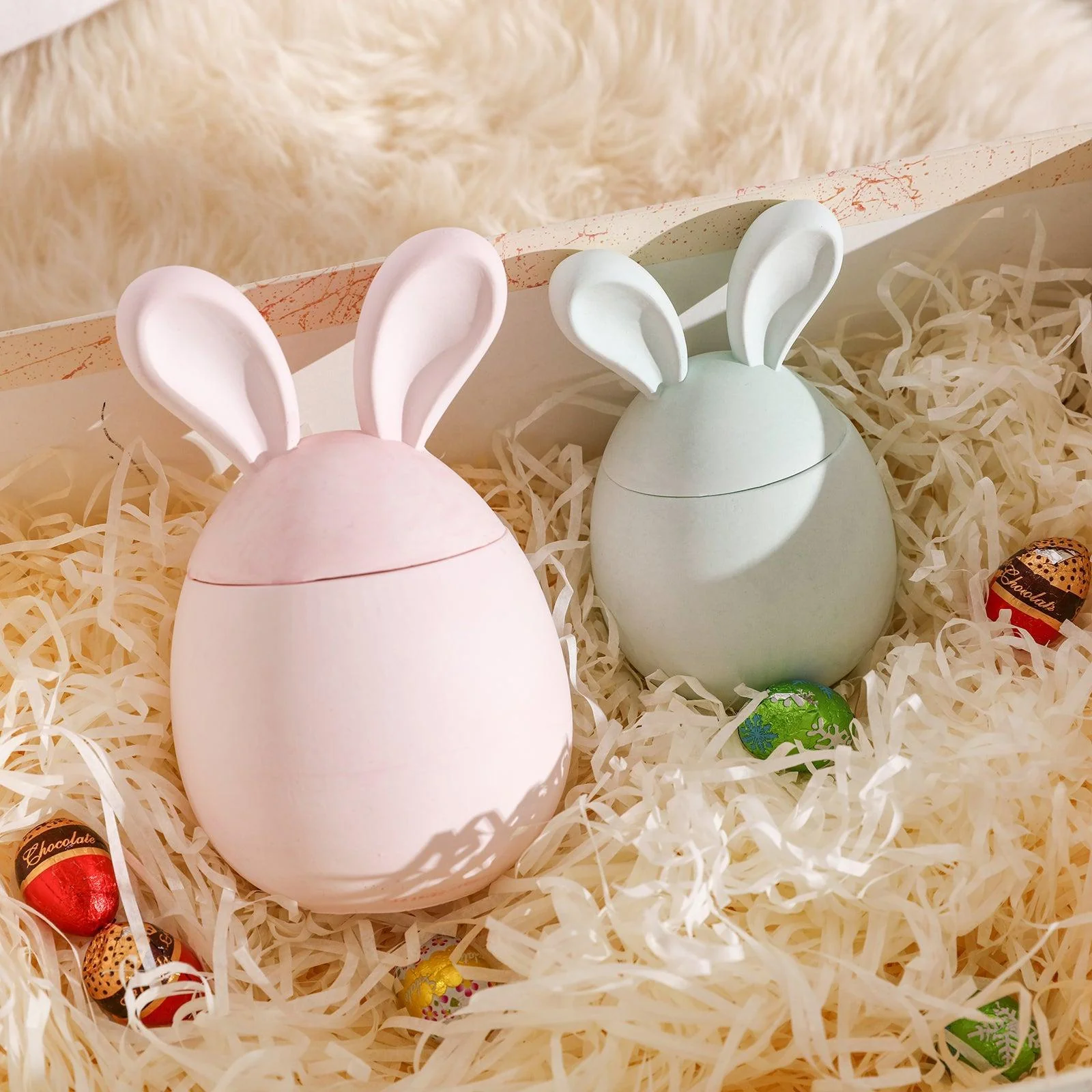 Hoppy Bunny - 3.5oz &8oz Eared Easter Egg Candle Jar Silicone Mold - Ⅰ - Image 7