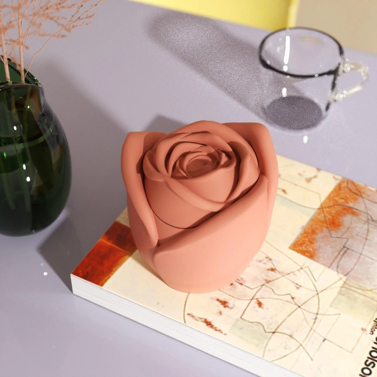 Rose Reverie Candle Jar Silicone Mold With Refill Mold Collection - Image 5