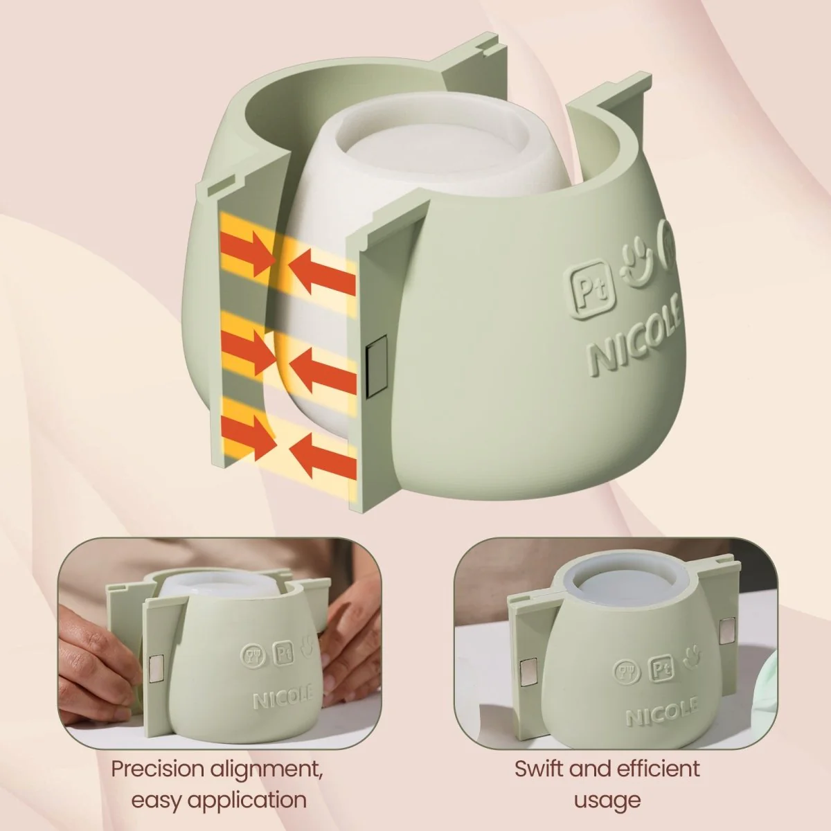 Rose Reverie Candle Jar Silicone Mold With Refill Mold Collection - Image 9