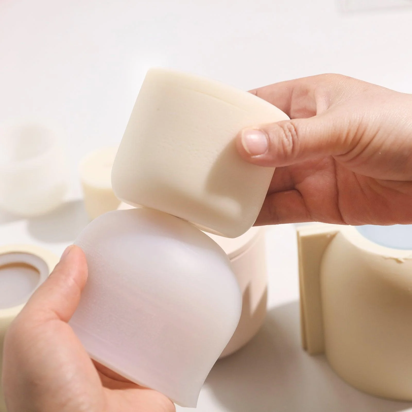 Simple Style Candle Jar & Lids Silicone Mold With Refill Mold - Image 3