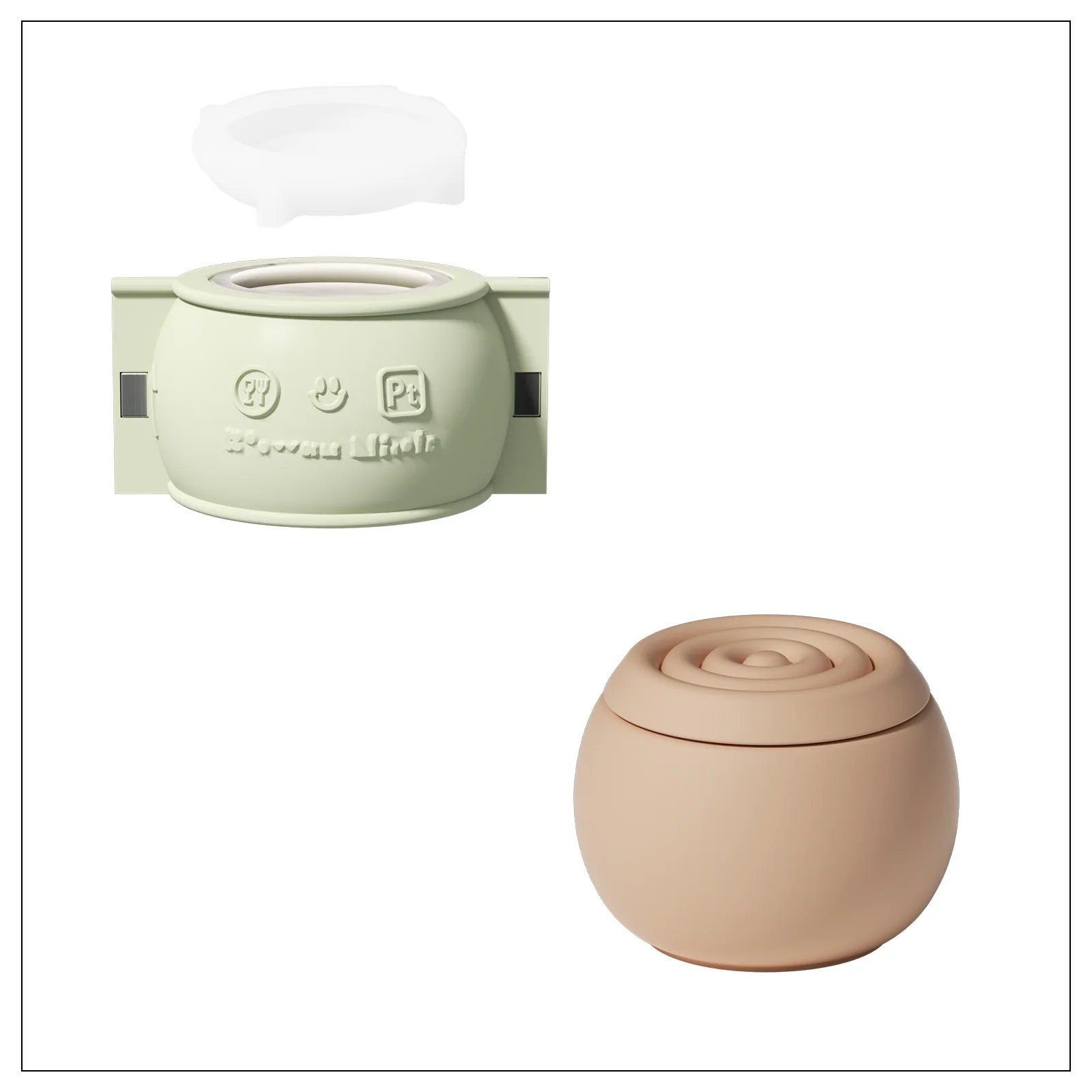 Serenity Ripple Sphere Candle Jar Silicone Mold with 7oz Candle Refill Mold - Image 12