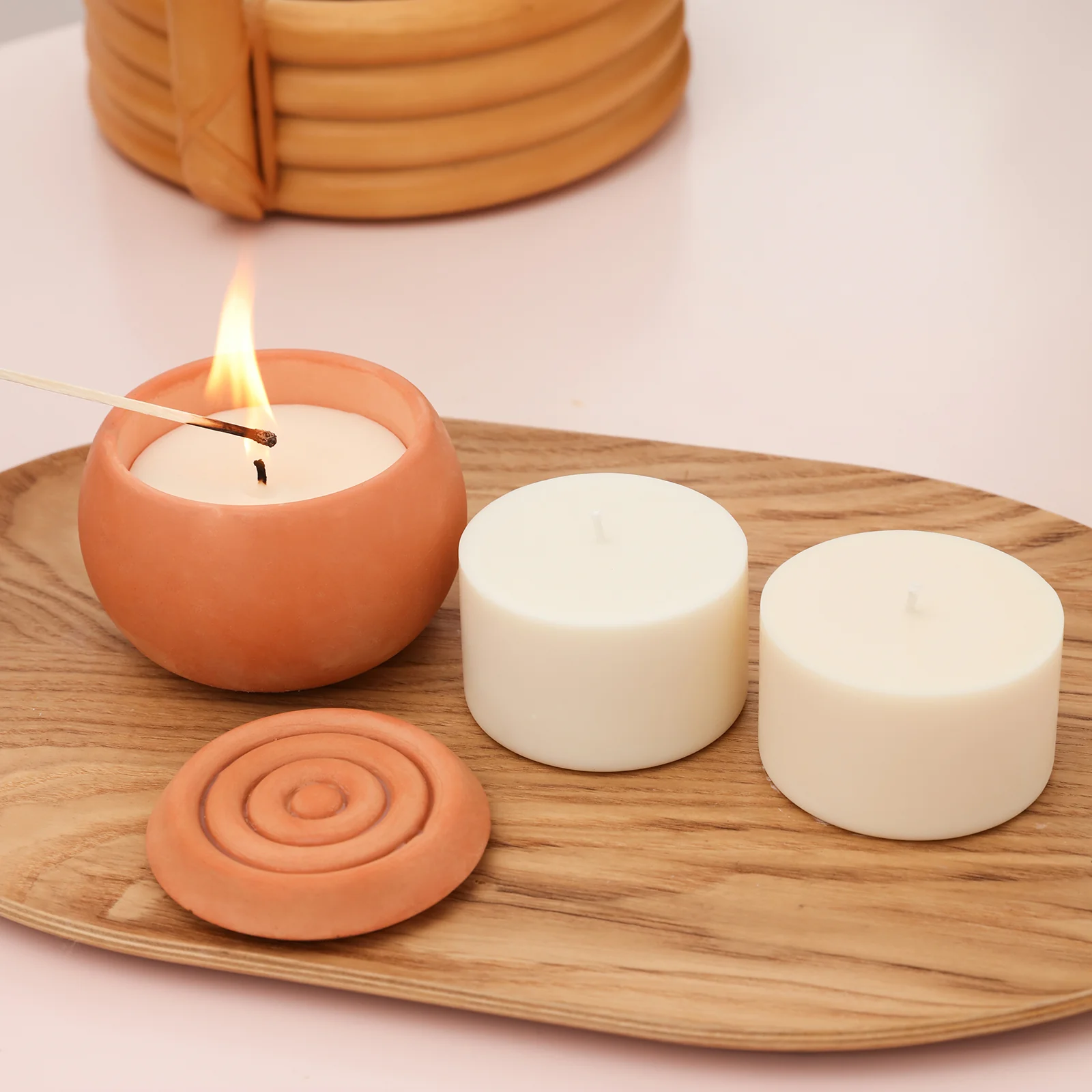 Serenity Ripple Sphere Candle Jar Silicone Mold with 7oz Candle Refill Mold - Image 7