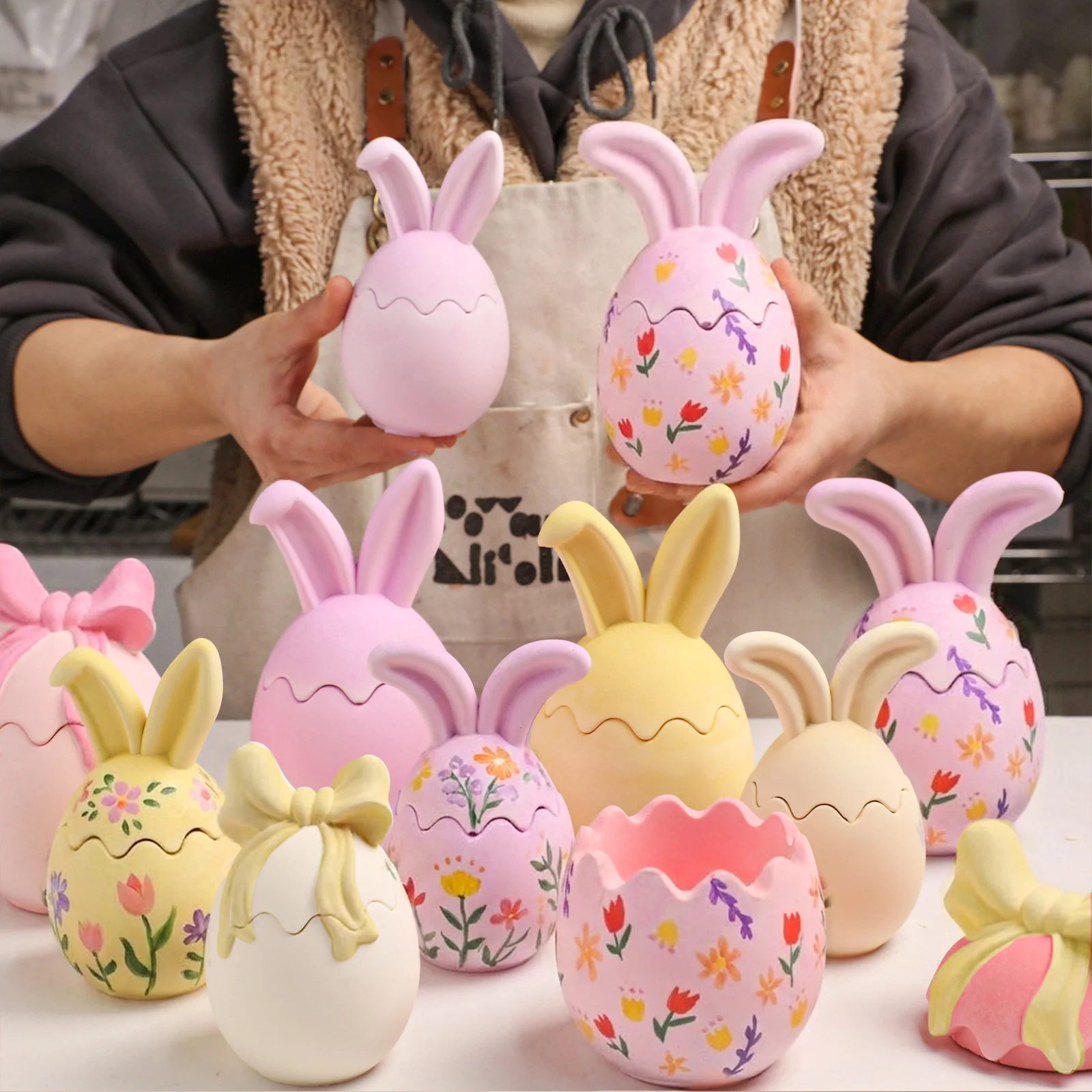 Bunny Egg Springtime Candle Jar Silicone Mold Collection - Image 10