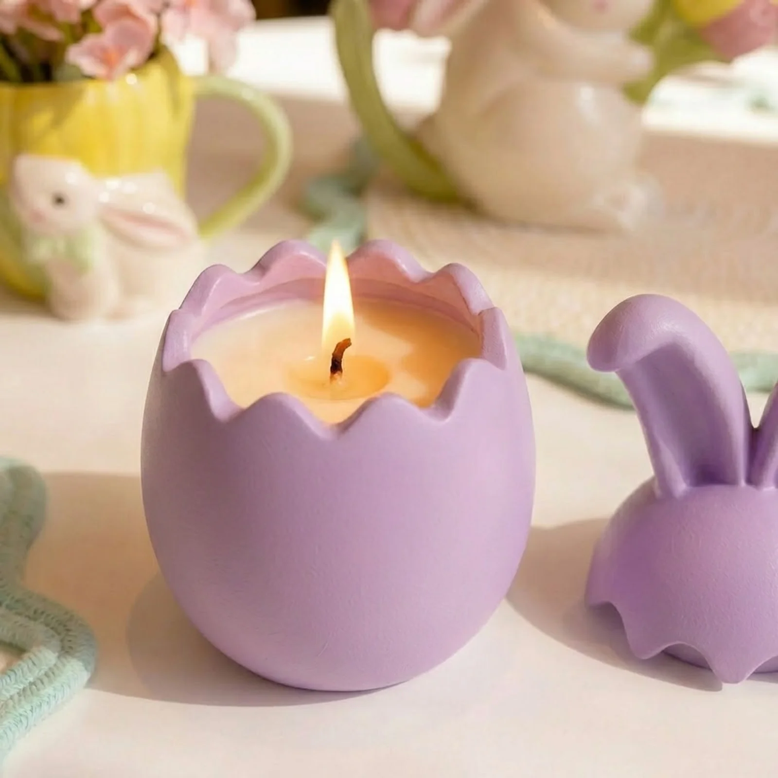 Bunny Egg Springtime Candle Jar Silicone Mold Collection - Image 3