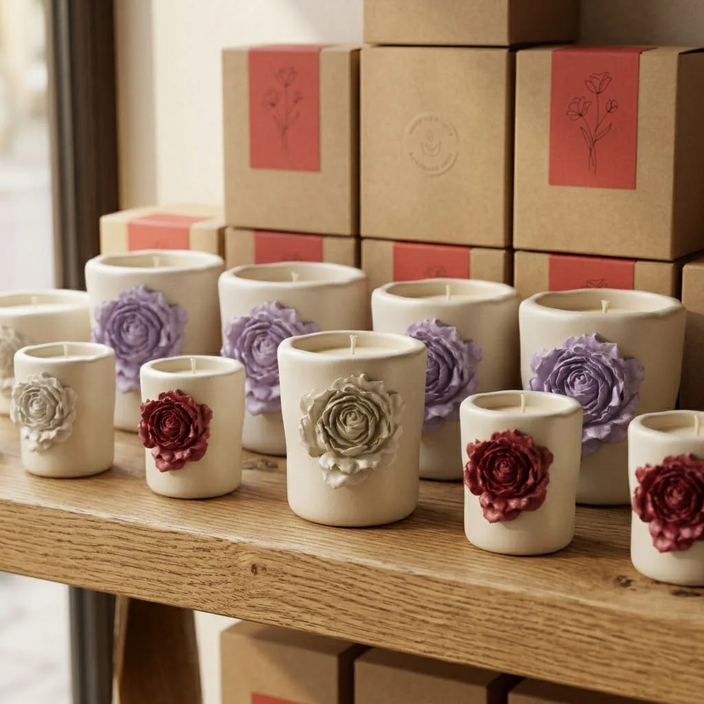 Rose Sculpture Candle Jar Silicone Mold Collection - Image 10