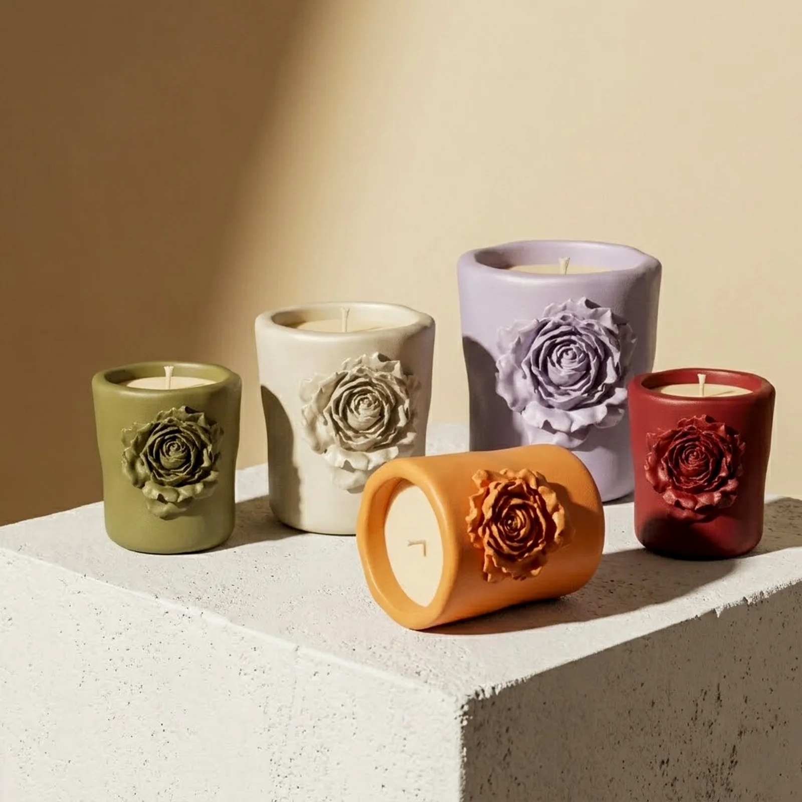 Rose Sculpture Candle Jar Silicone Mold Collection - Image 11