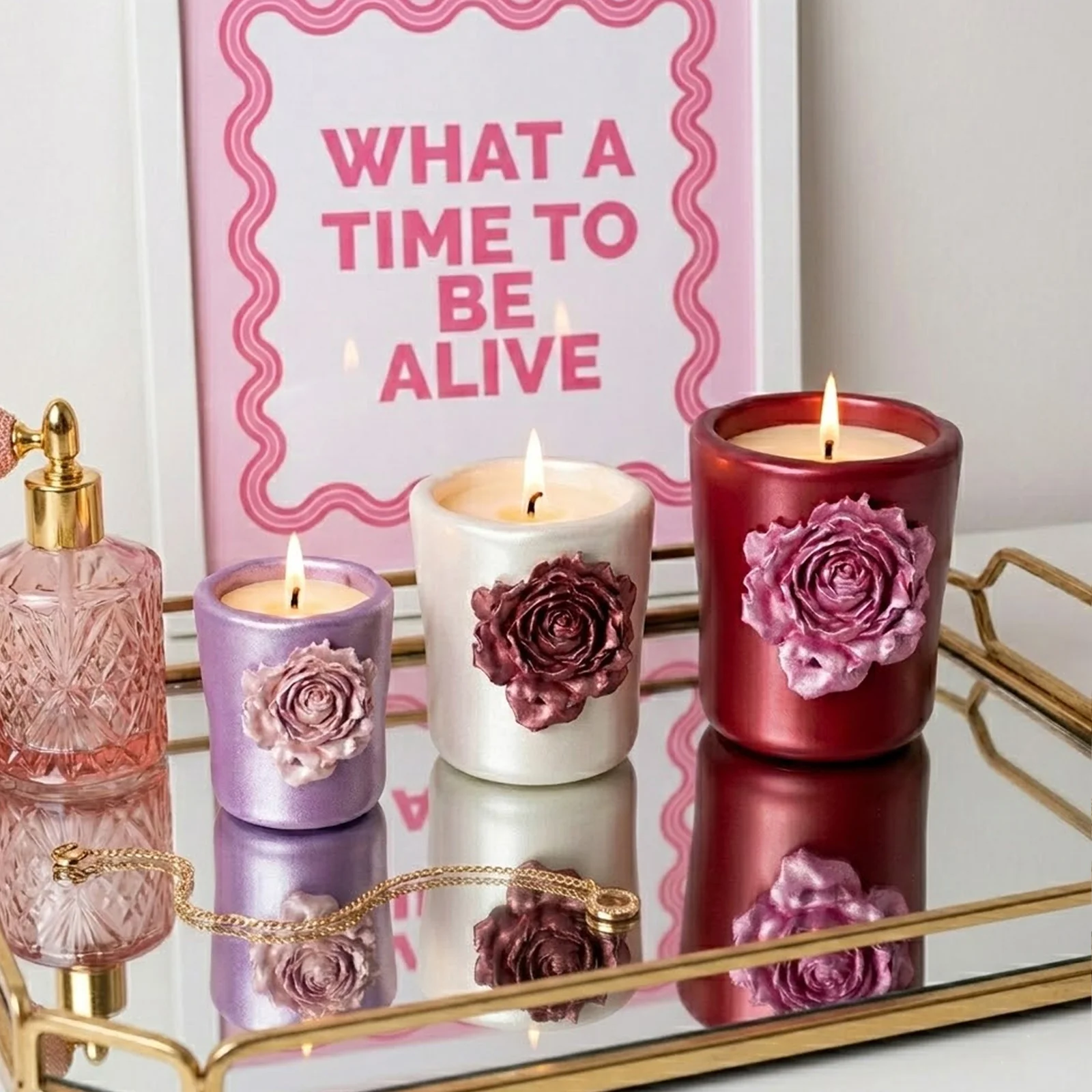 Rose Sculpture Candle Jar Silicone Mold Collection - Image 12