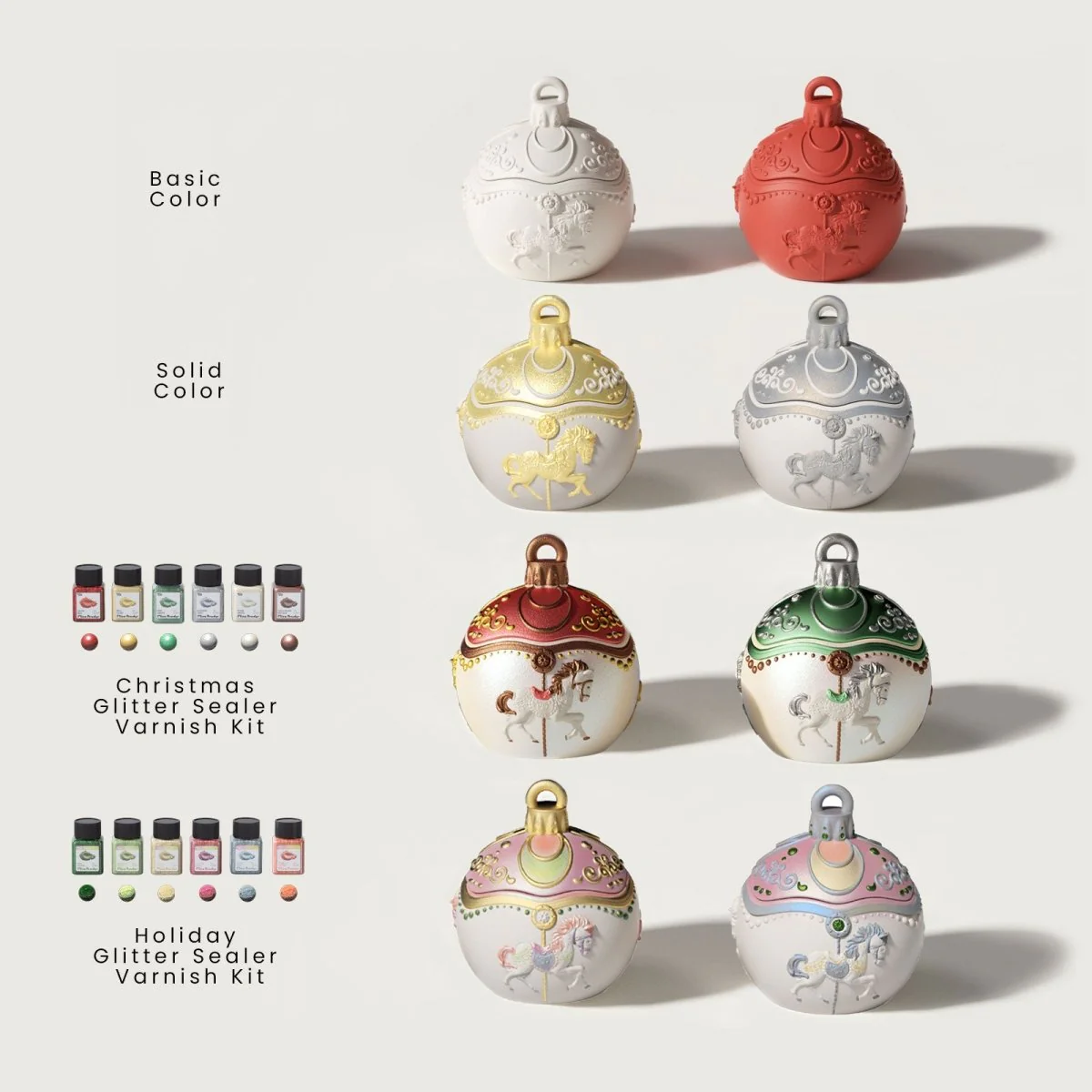Carousel of Dreams Bauble Candle Jar & Candle Refill Silicone Mold Collection - Image 9