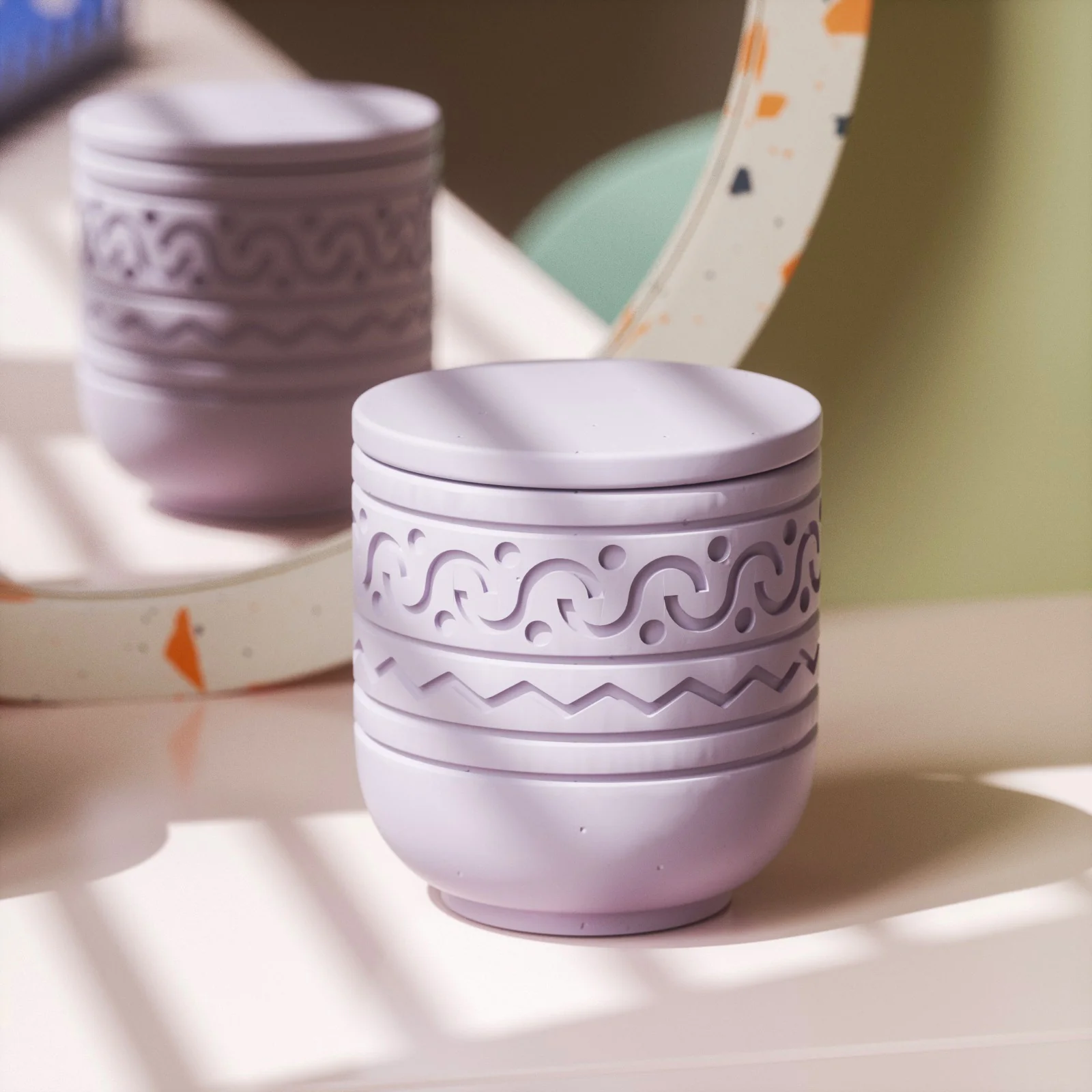 S-shape Pattern Totem Candle Jar Silicone Mold - Image 5
