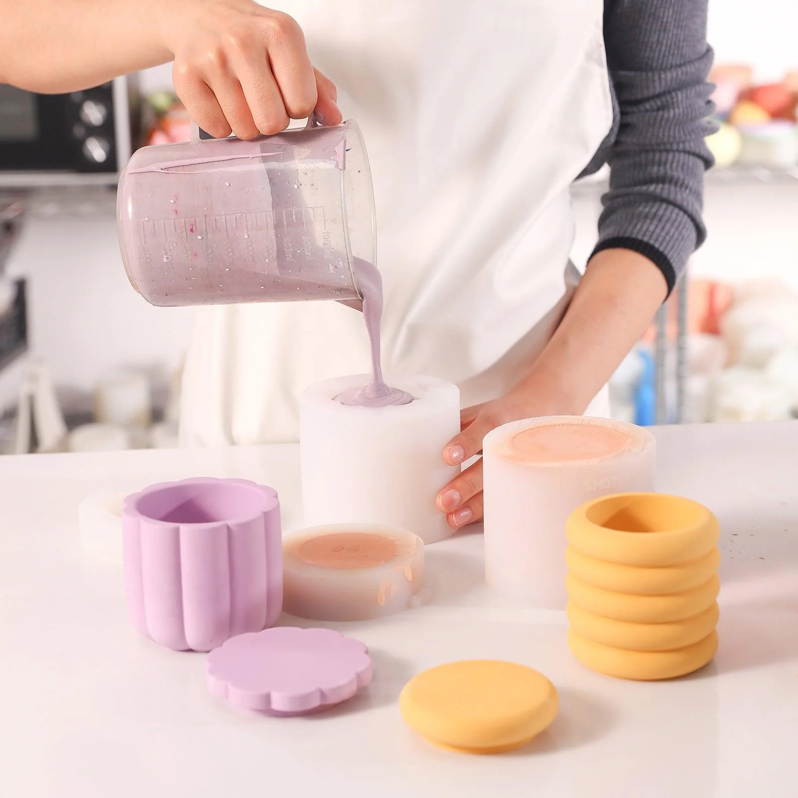 Nicole's Candle Jar with Lid Silicone Mold - Image 2