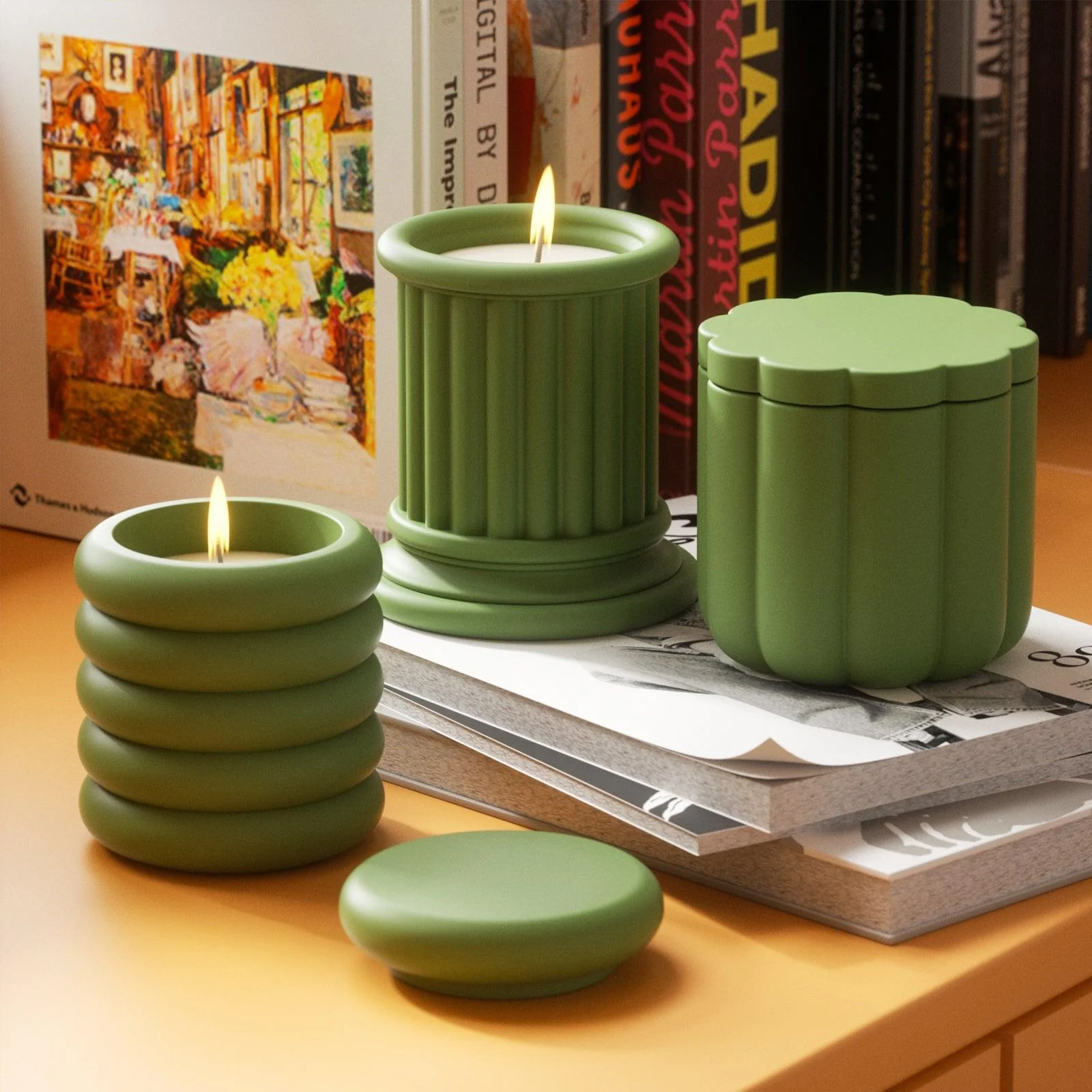 Nicole's Candle Jar with Lid Silicone Mold - Image 5