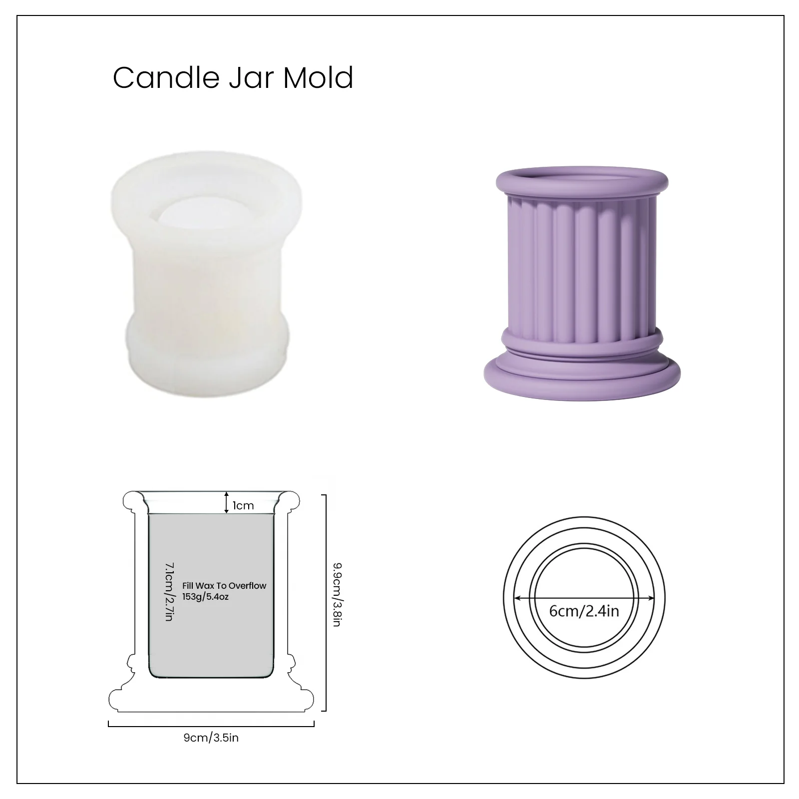 Nicole's Candle Jar with Lid Silicone Mold - Image 9