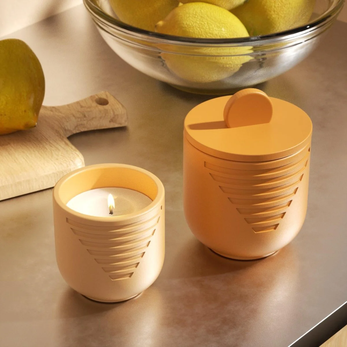 Sunset Ripple Candle Jar Candle Refill Silicone Mold Collection - Image 4