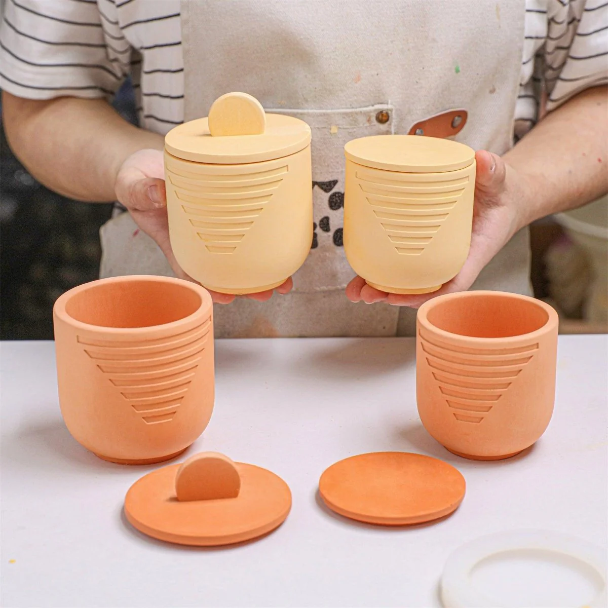 Sunset Ripple Candle Jar Candle Refill Silicone Mold Collection - Image 7