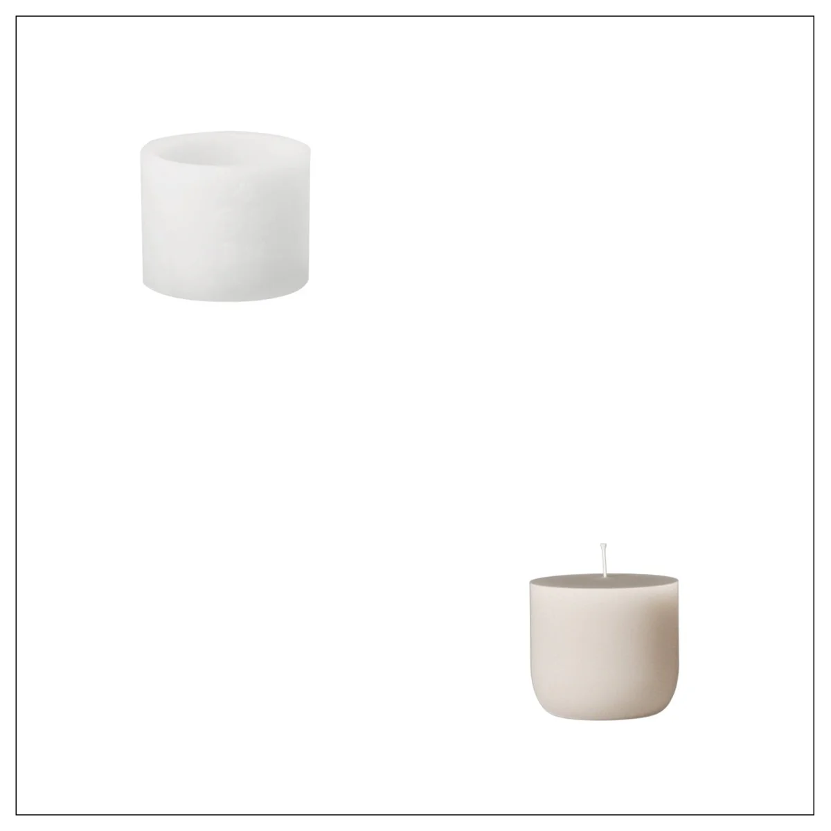 Serene Tidefall Candle Jar Candle Refill Silicone Mold Collection - Image 13