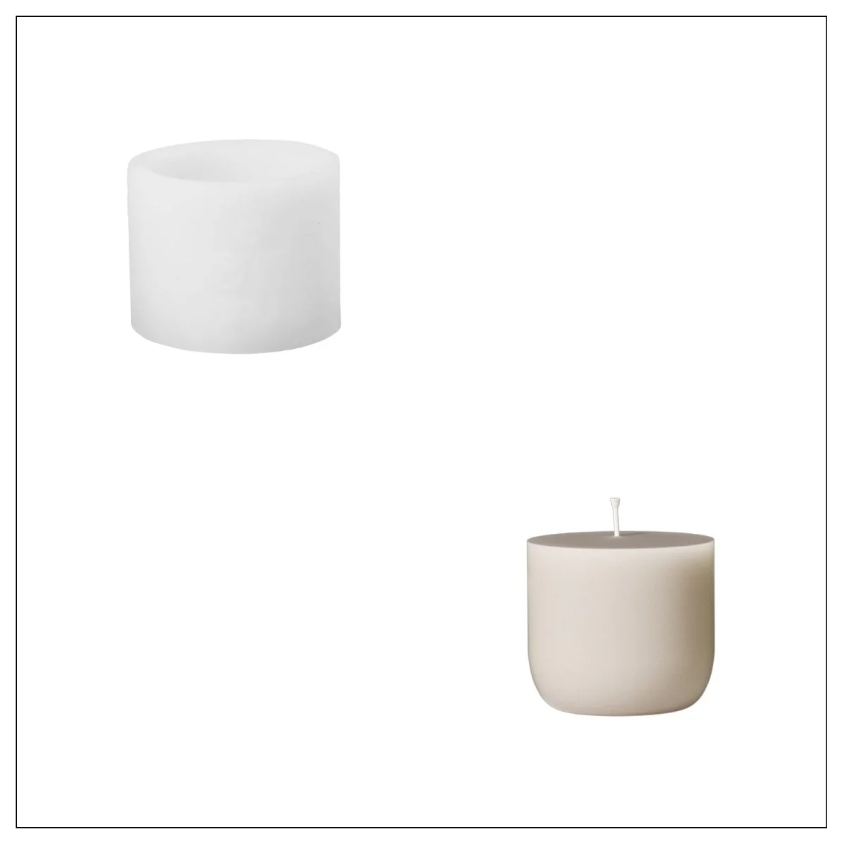 Serene Tidefall Candle Jar Candle Refill Silicone Mold Collection - Image 14