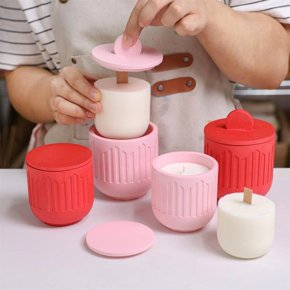 Flowing Twilight Candle Jar Candle Refill Silicone Mold Collection - Image 6