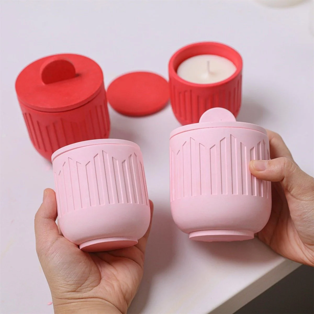 Flowing Twilight Candle Jar Candle Refill Silicone Mold Collection - Image 7