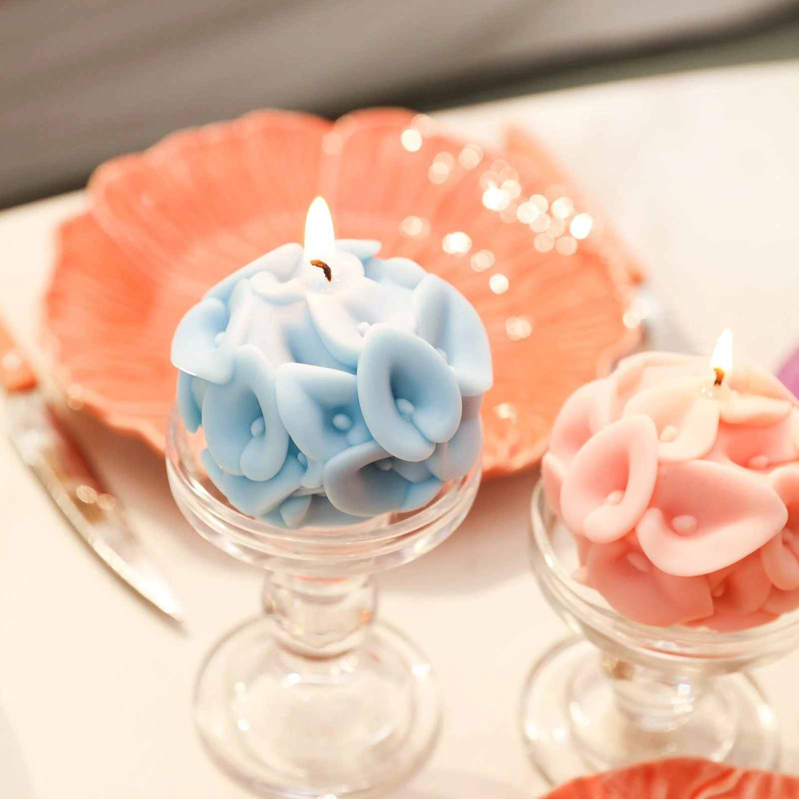 Whispering Floral Orbs Candle Silicone Mold Collection - Image 8