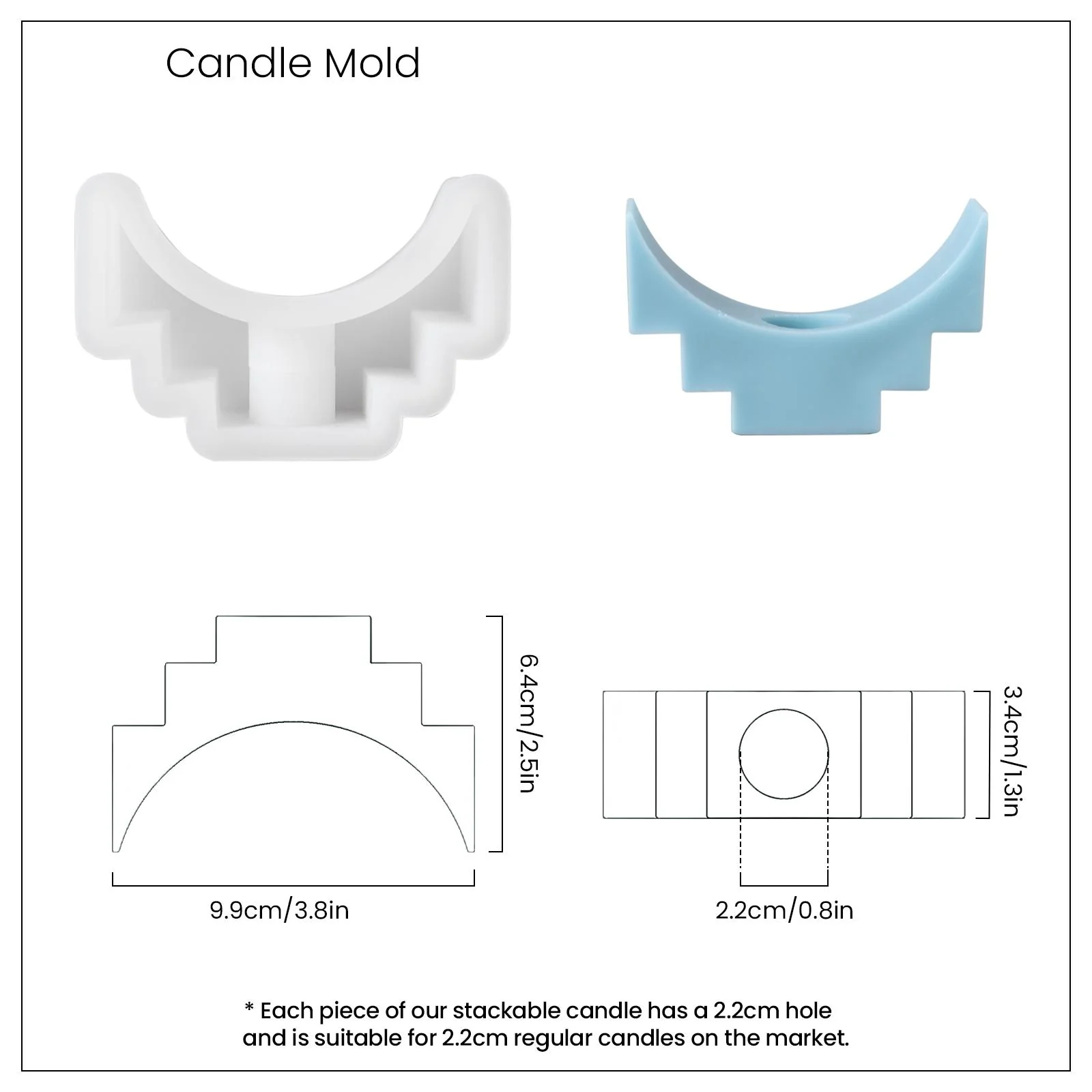 Aneliya × Boowan Nicole | Eye shape - Stackable Modular Candle Silicone Mold - Image 10