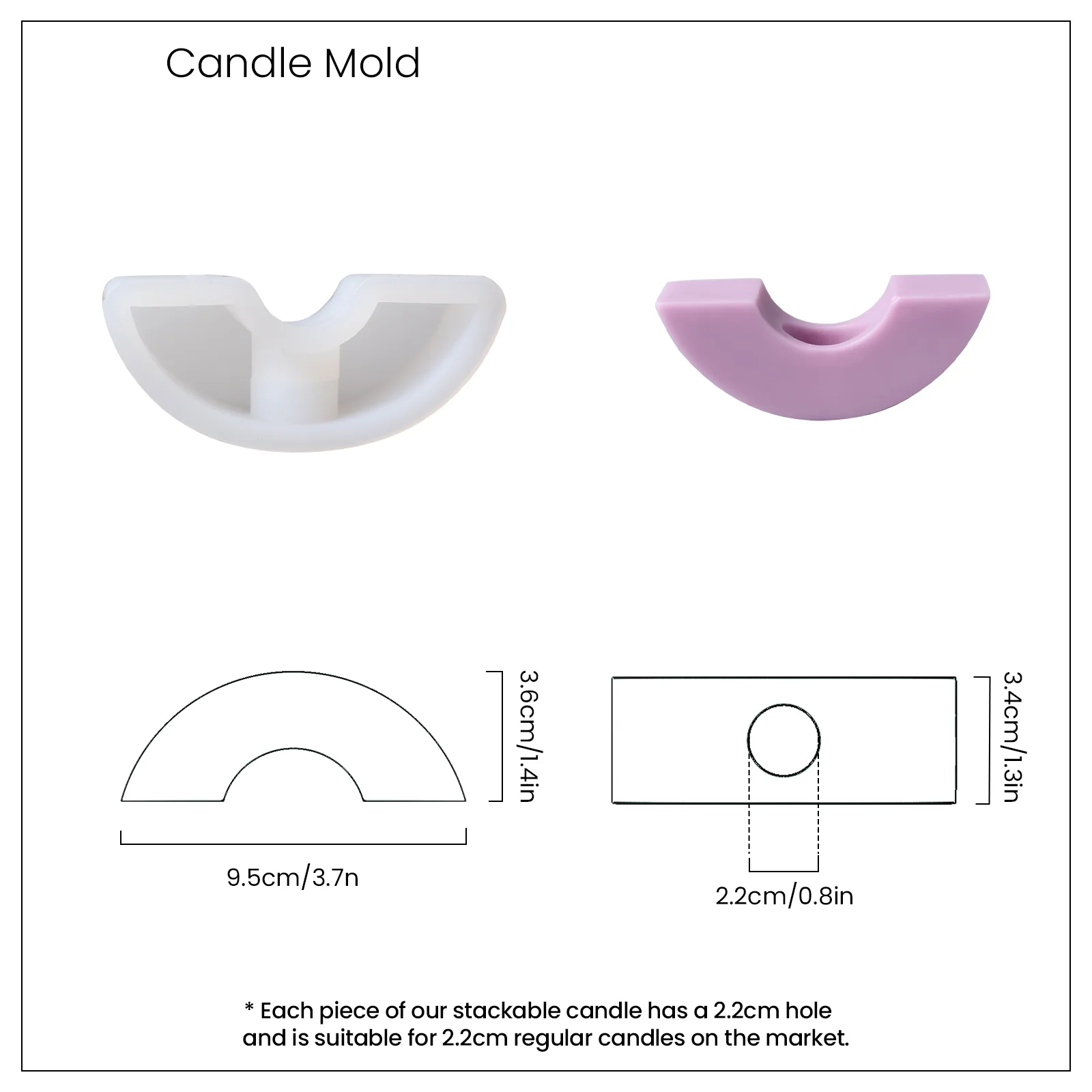 Aneliya × Boowan Nicole | Eye shape - Stackable Modular Candle Silicone Mold - Image 12