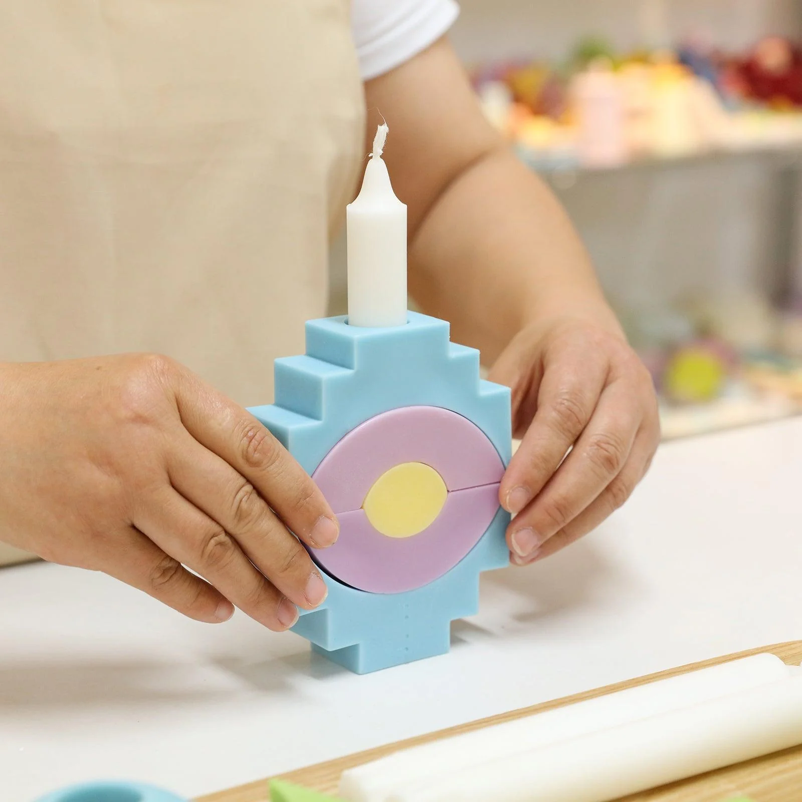 Aneliya × Boowan Nicole | Eye shape - Stackable Modular Candle Silicone Mold - Image 5