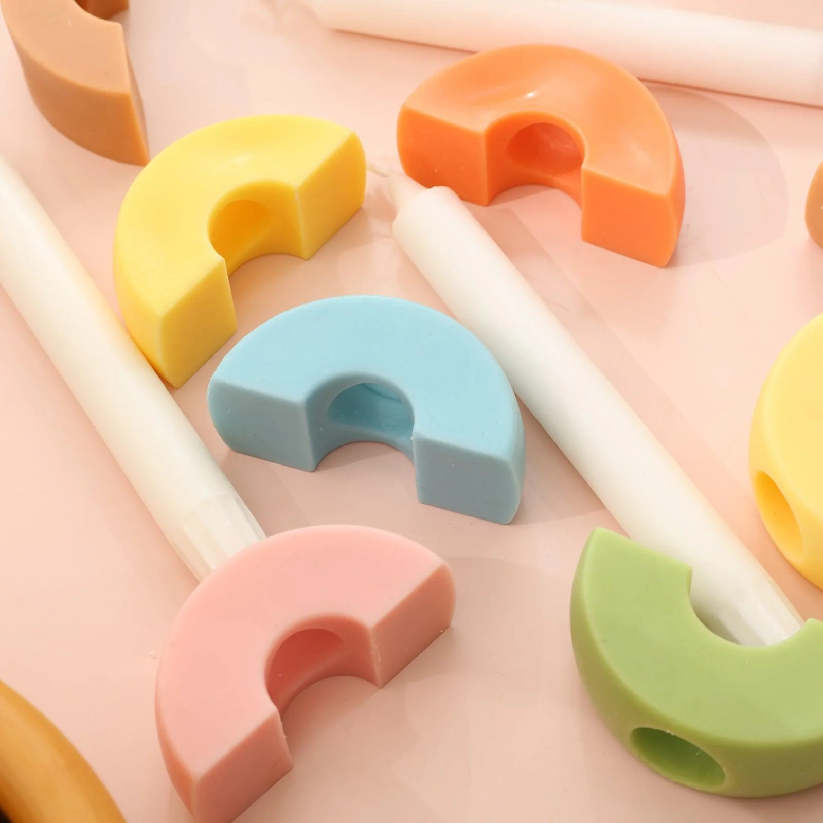 Aneliya × Boowan Nicole | Circle shape - Stackable Modular Candle Silicone Mold - Image 6