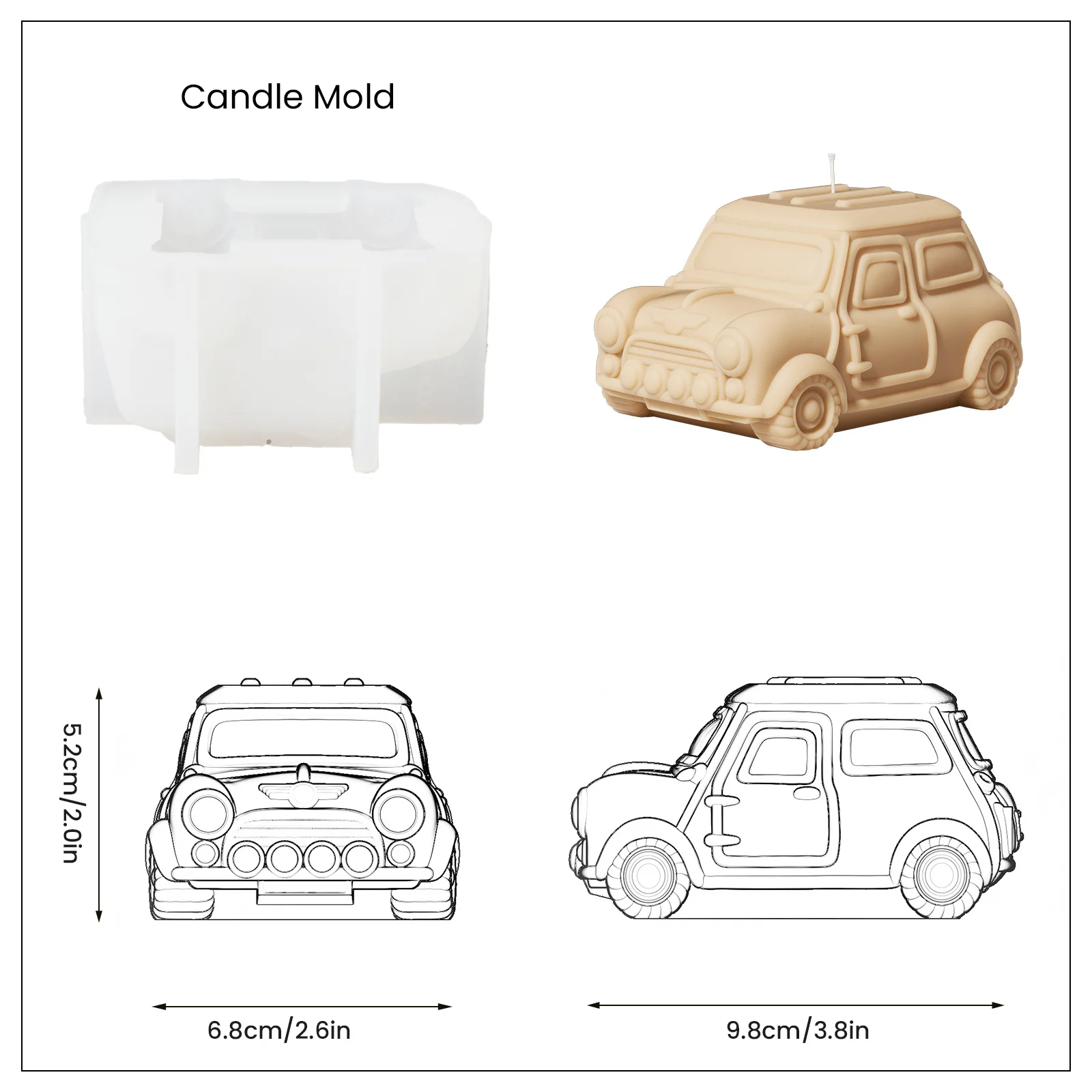 Vehicle-shaped Candle Collection Silicone Mold - Image 10