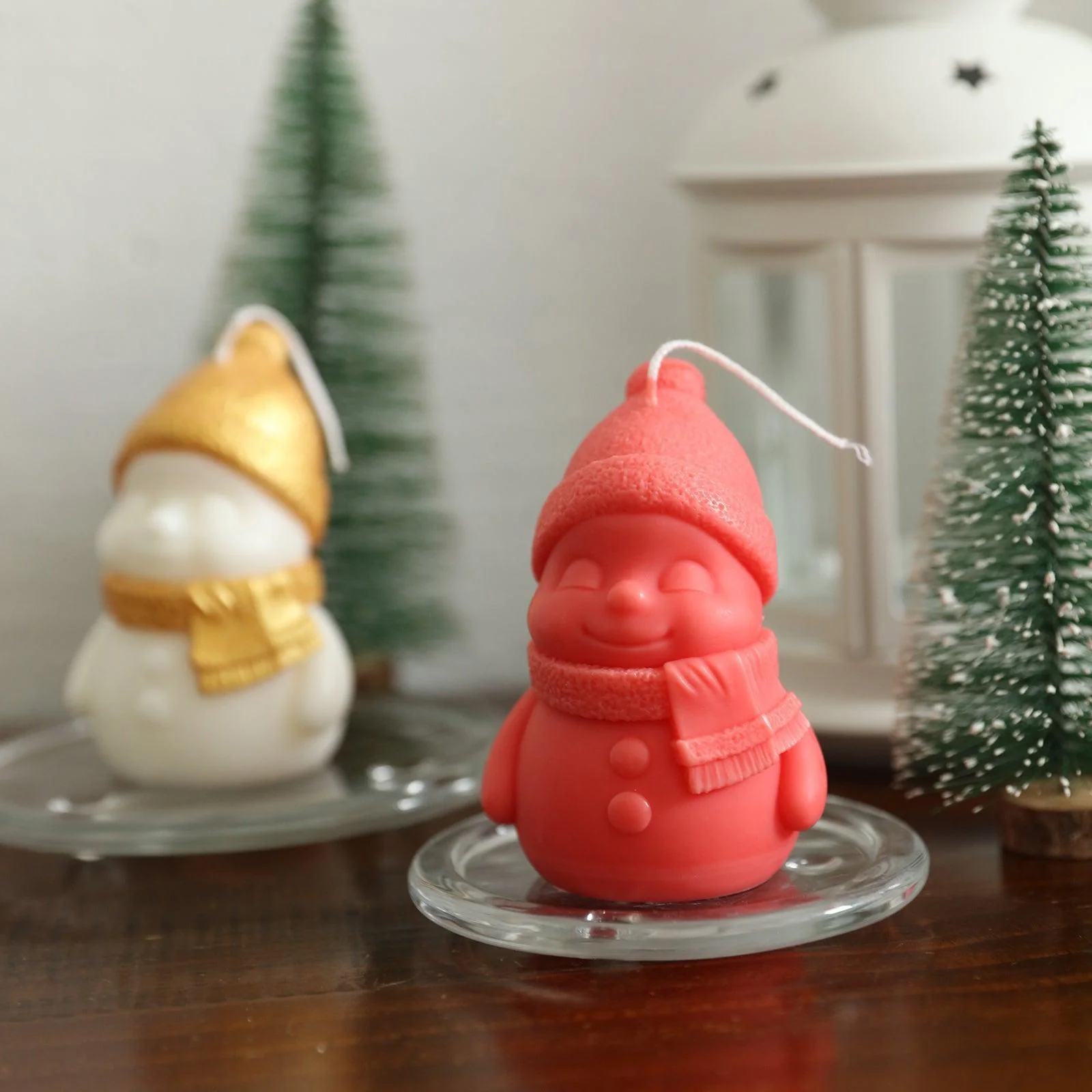Smiling Snowman Candle Silicone Mold - Image 4