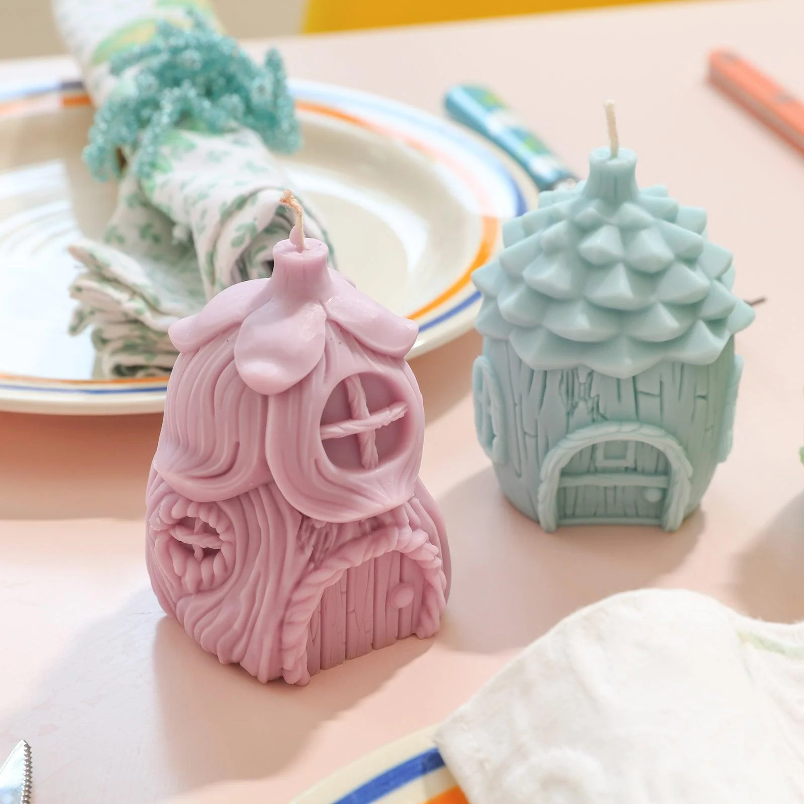 Miniature Fairy House Collection Candle Silicone Mold - Image 5
