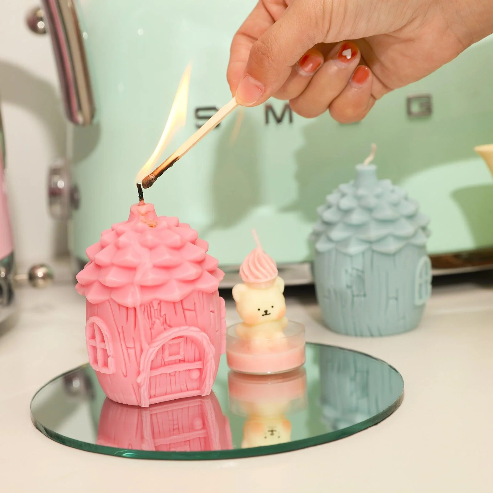 Miniature Fairy House Candle Silicone Mold - Image 5
