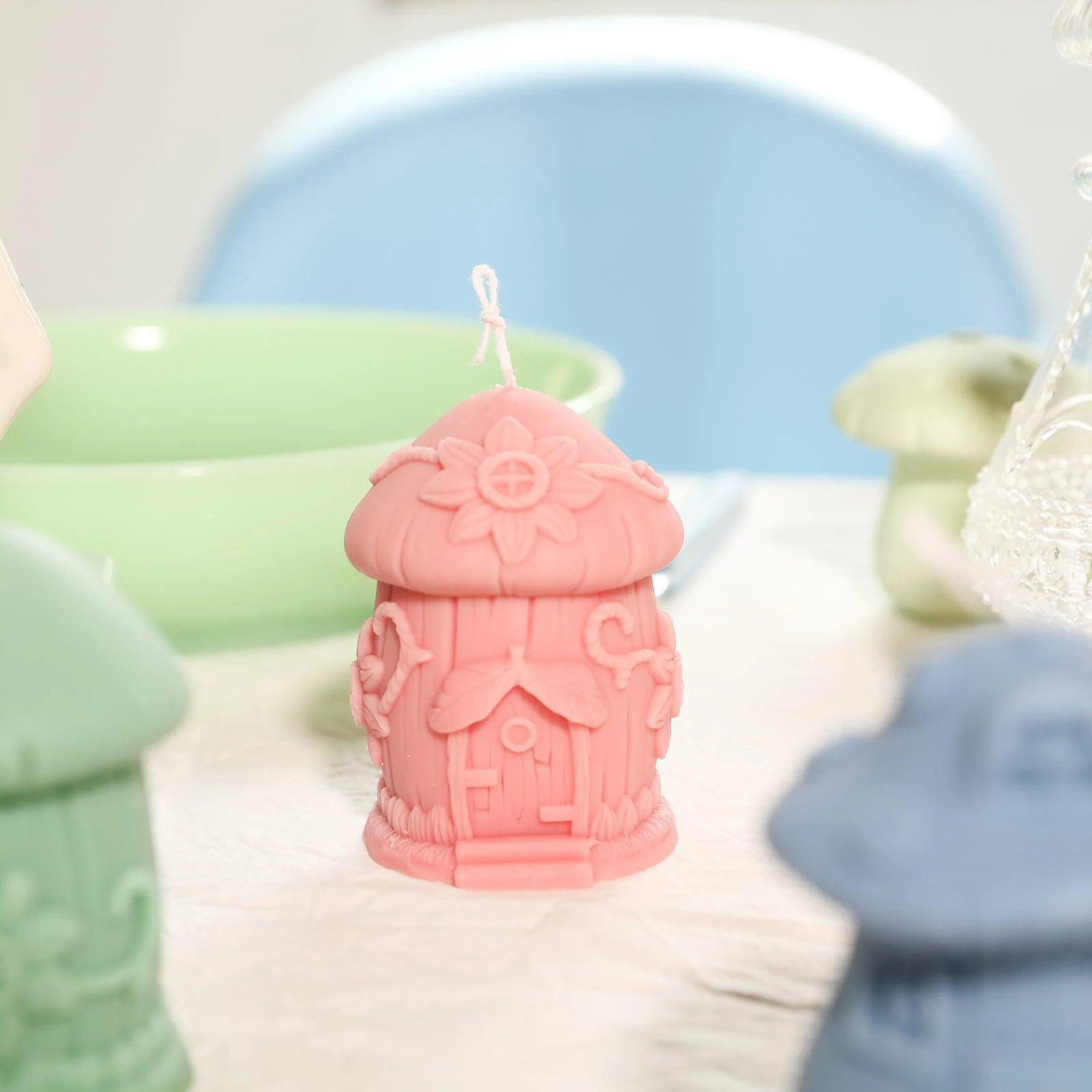Miniature Mushroom House Candle Silicone Mold - Image 4