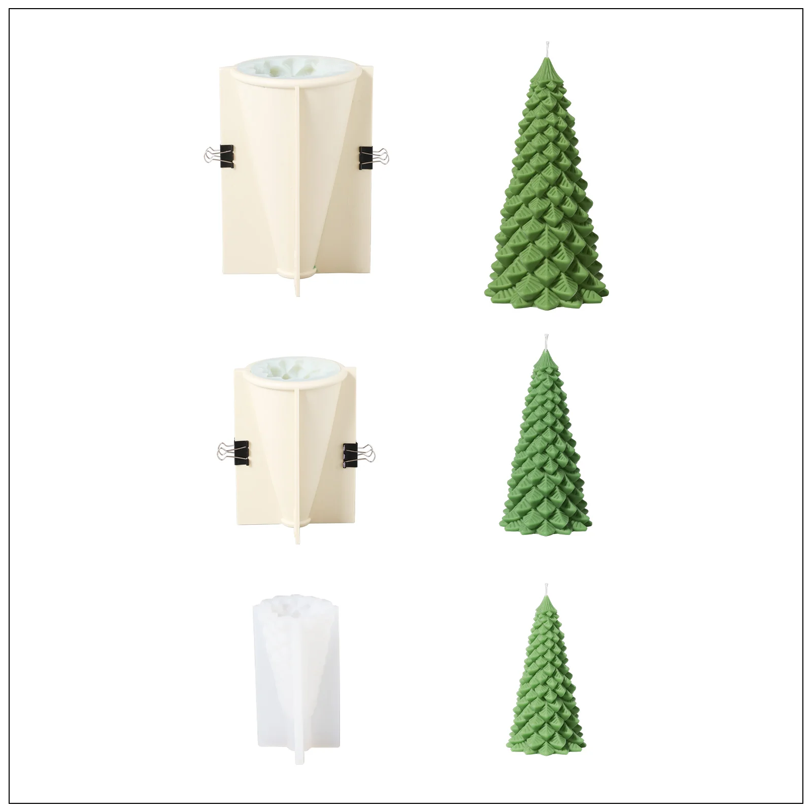 Chritsmas Pine Tree Candle Silicone Mold - Image 13